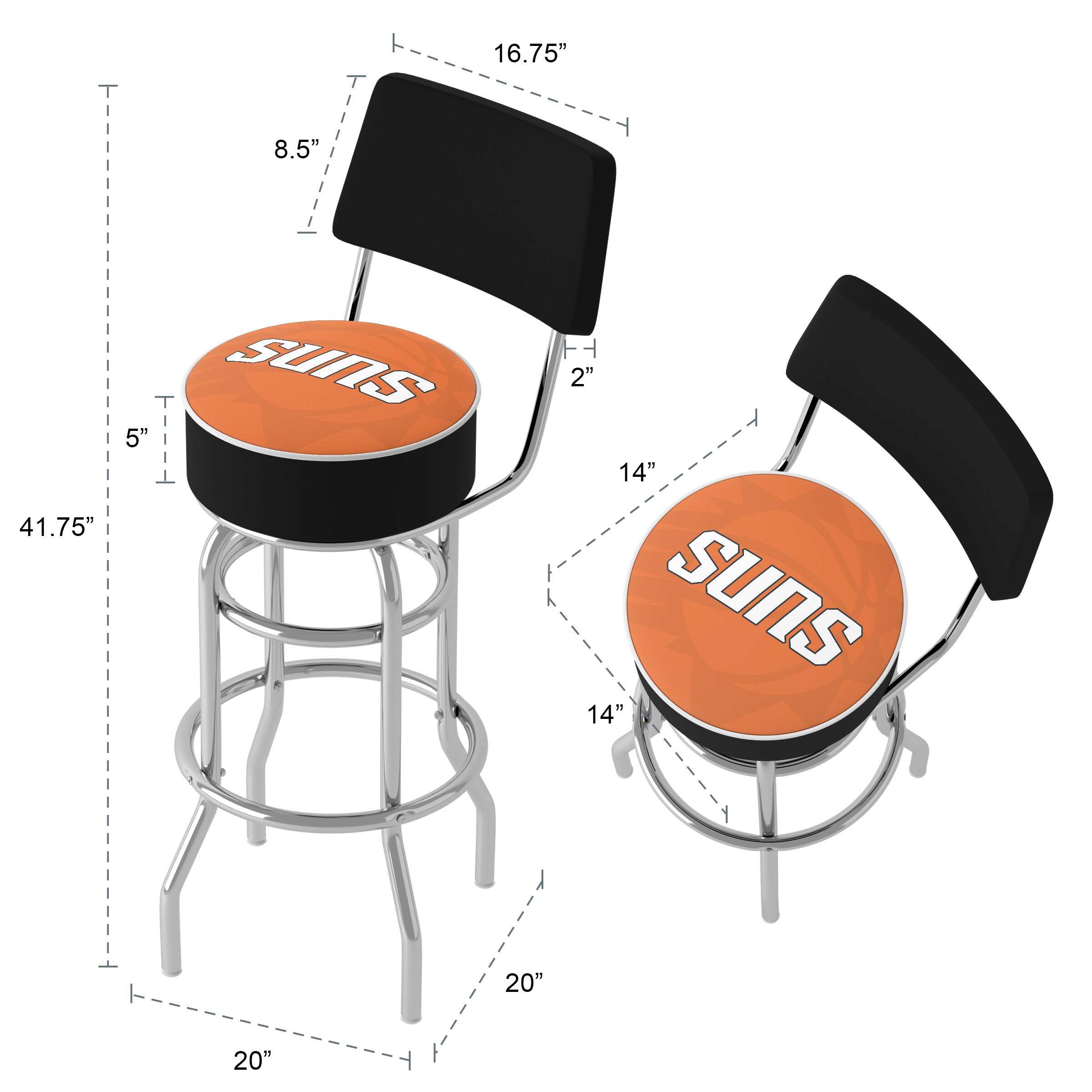 Trademark Gameroom NBA1100-PS2-TWN stools - View #6