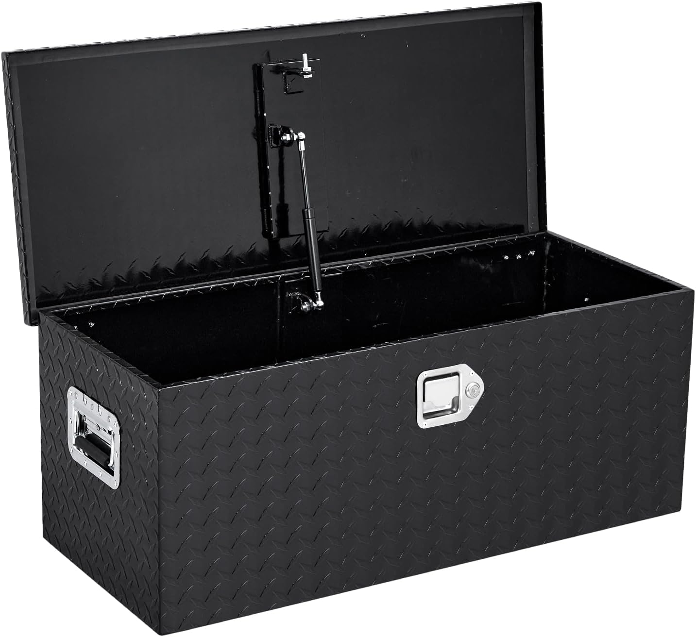 Der Rose 629832733292 36-15-15  inch Heavy Duty Aluminum Truck Tool Box Waterproof Lockable Storage Toolbox for Pickup Beds RVs Trailers black