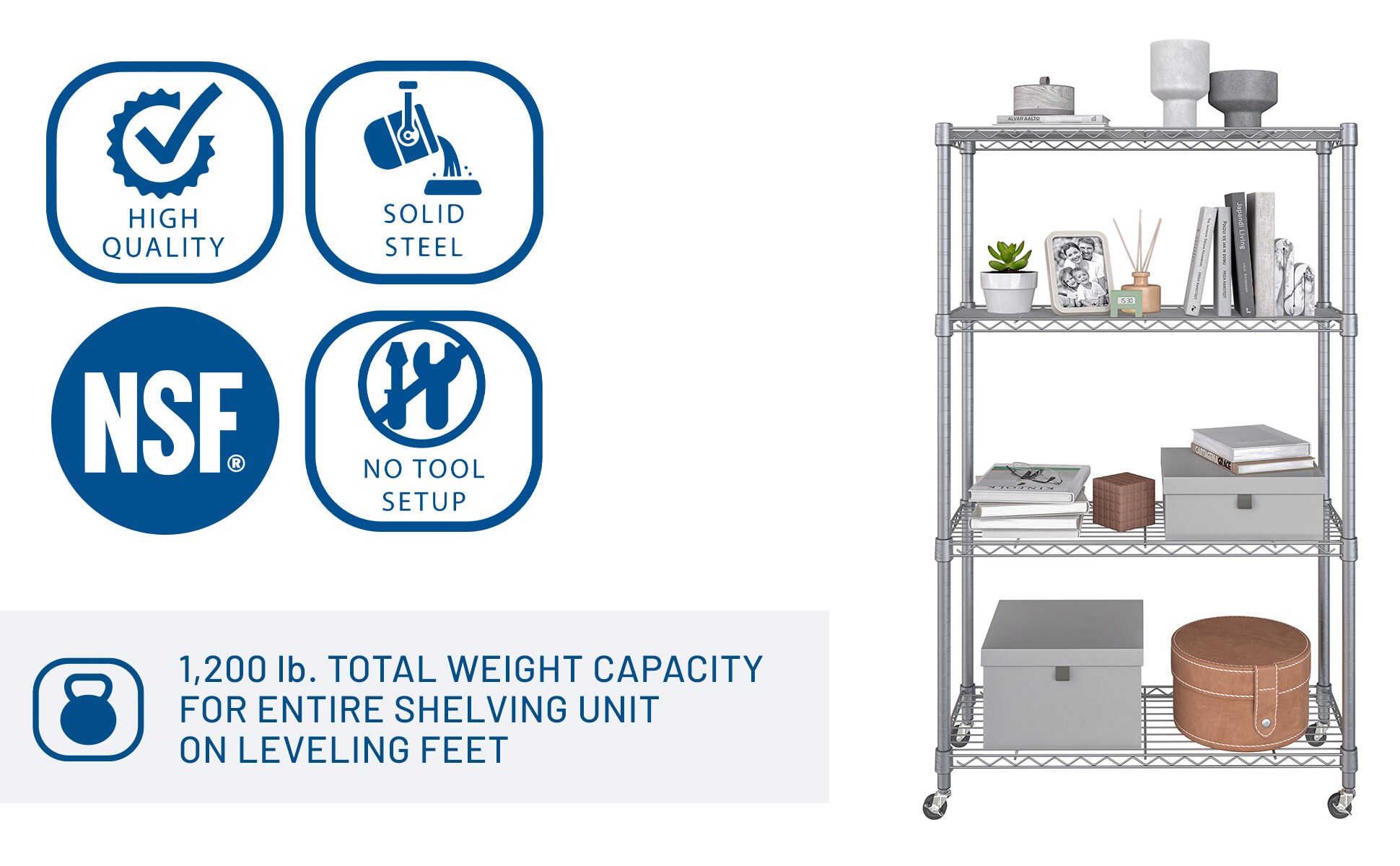 Seville Classics SHE15385B Free-Standing-Shelving - View #5