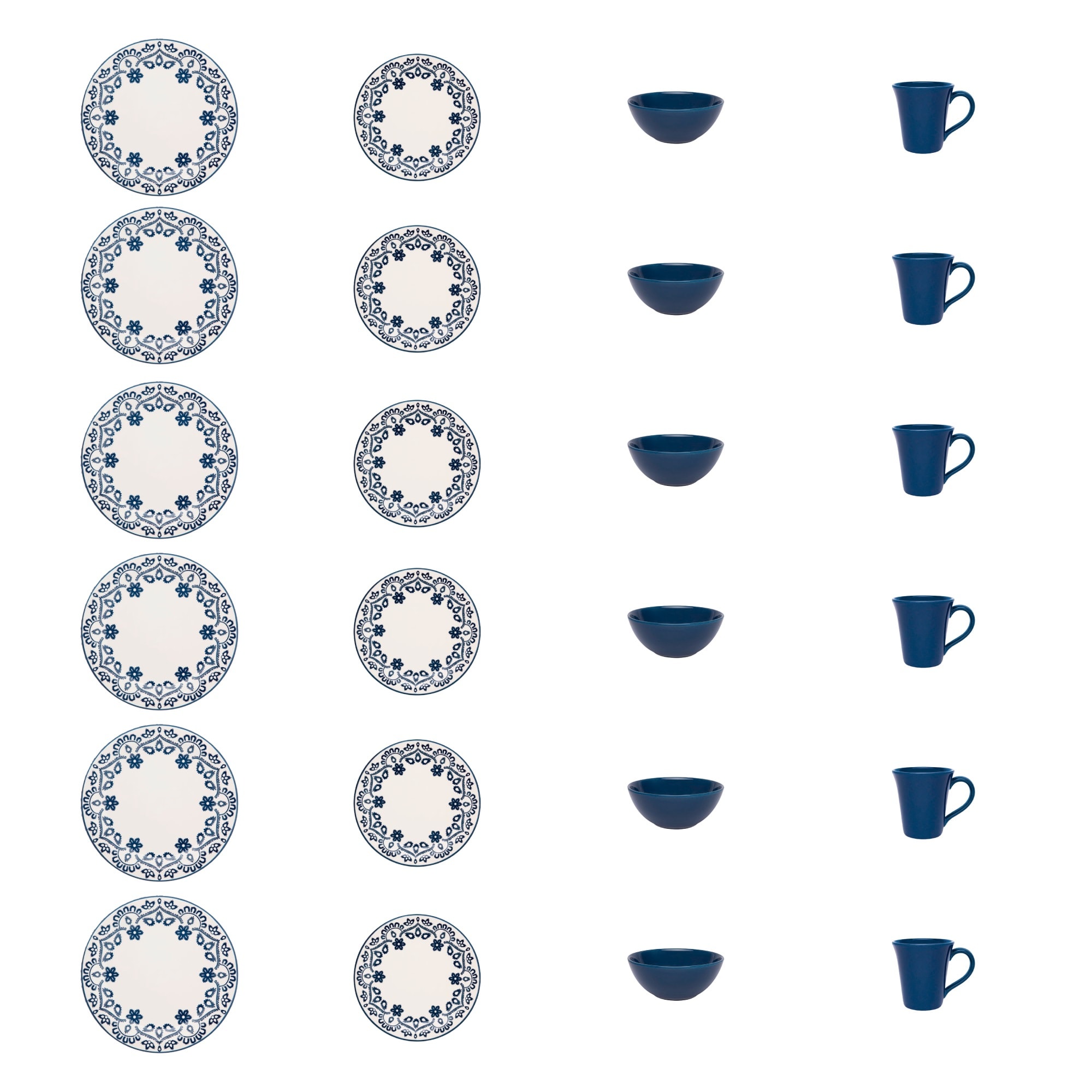 Manhattan Comfort 6-JM17-6796 24 -Piece Stoneware Dinnerware