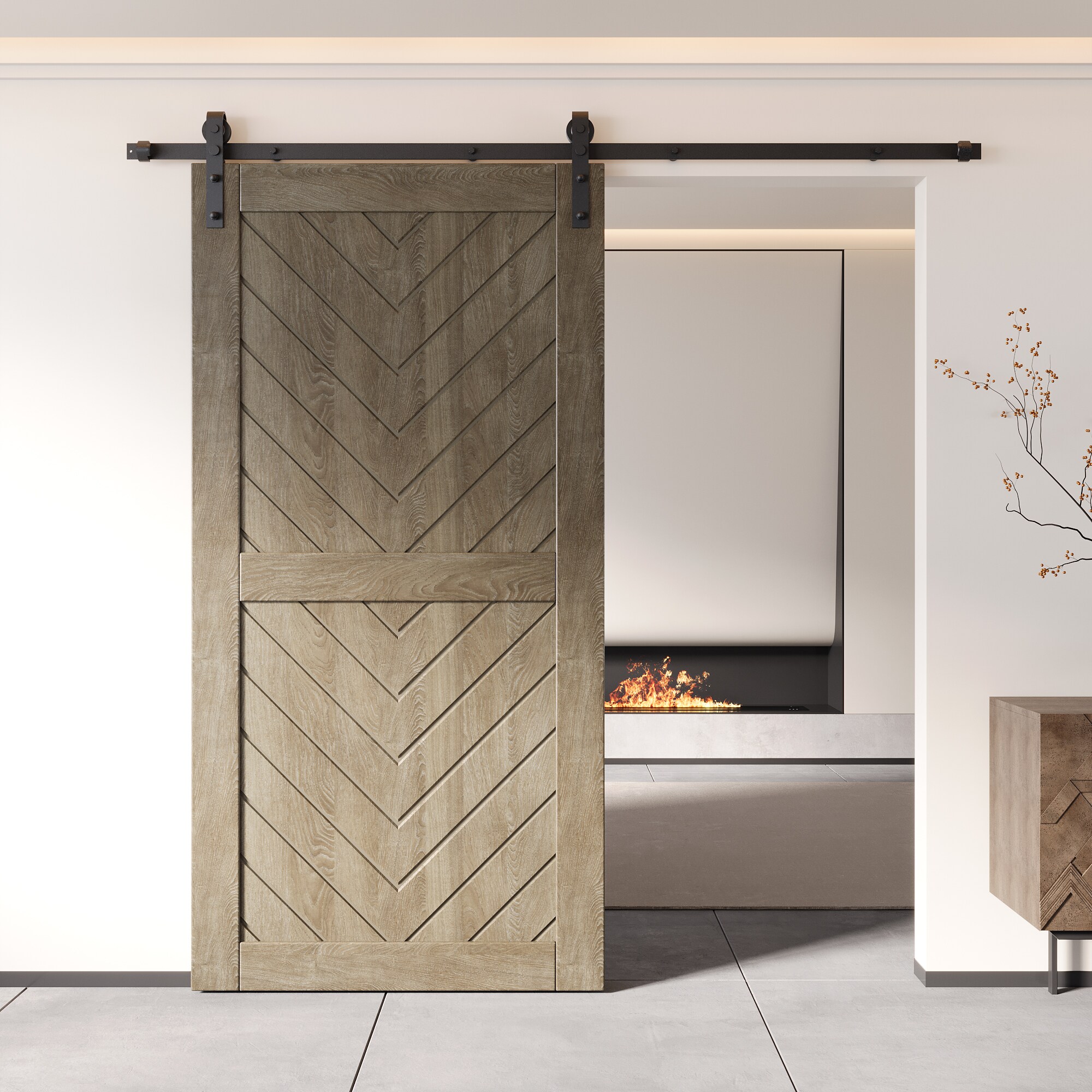 HOMACER JT3-3280-GR Barn-Doors - View #8