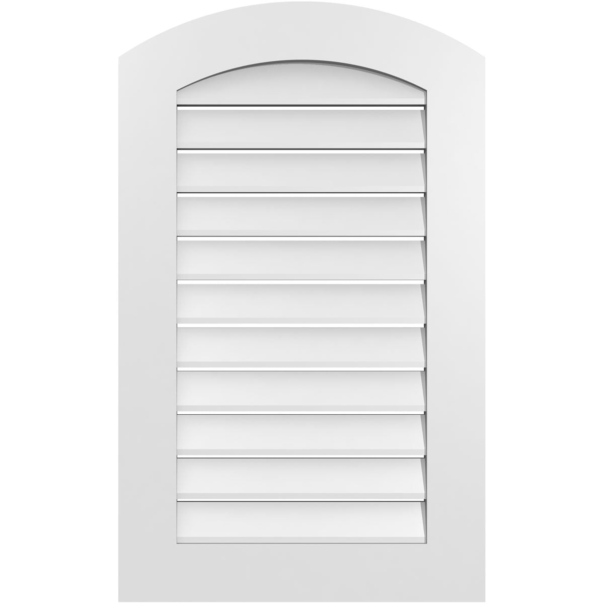 Ekena Millwork GVPAR22X3601SF 22-Inches x 36-Inches Off-white Round top PVC Gable Louver Vent