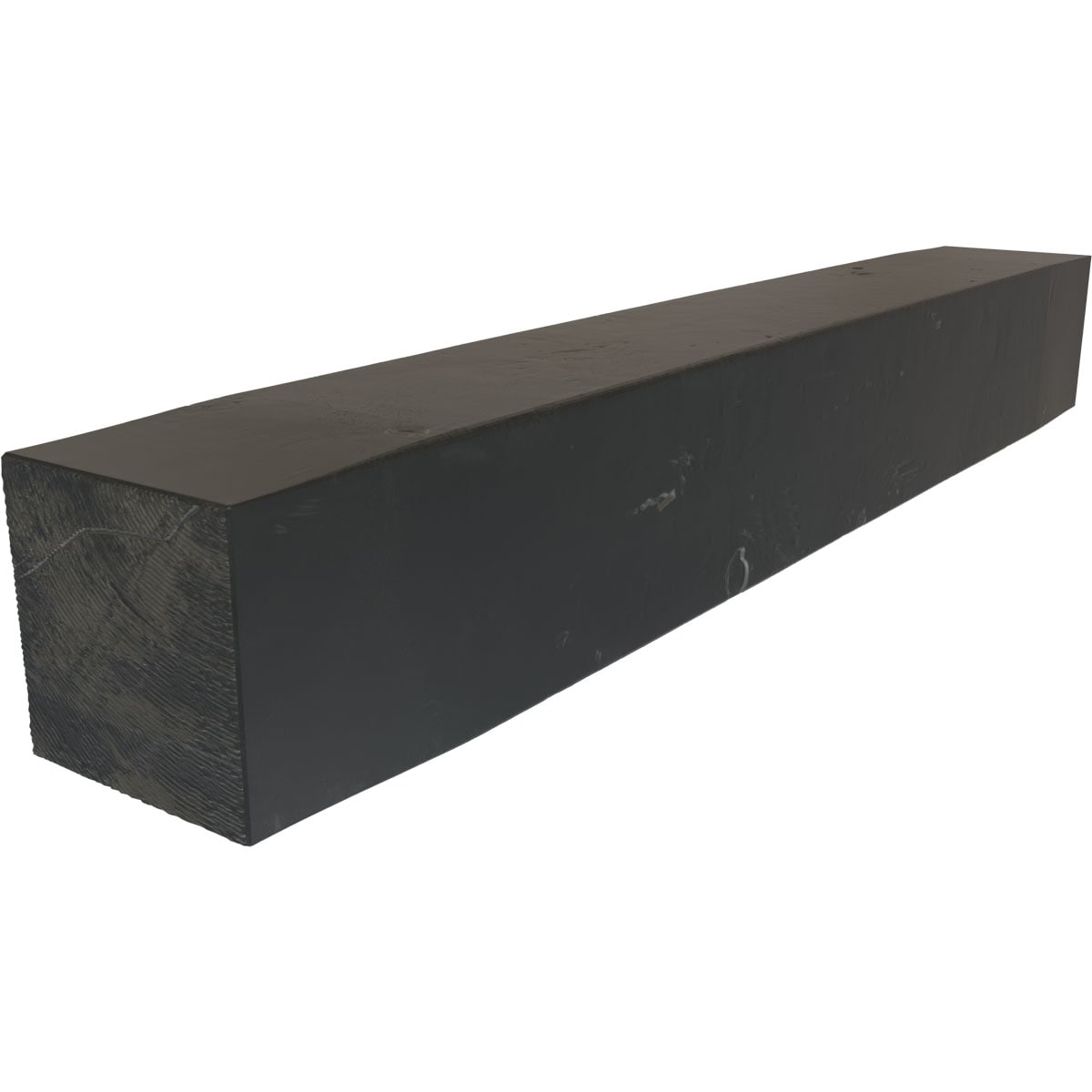 Ekena Millwork MANUKP04X06X48ES 48-in W x 4-in H x 6-in D Aged Ash Hollow Urethane Rustic Fireplace Mantel