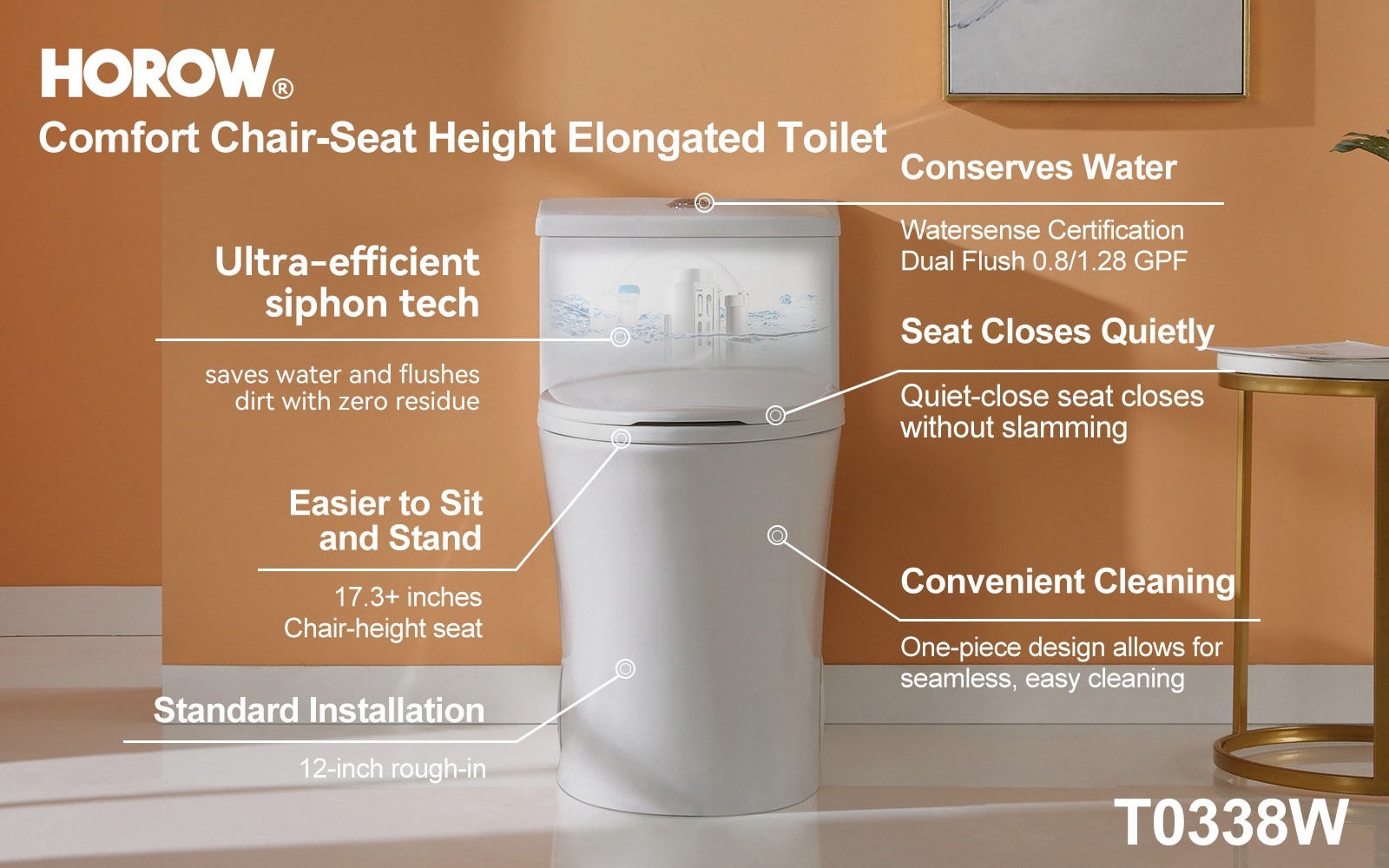 HOROW T0338W toilets - View #7