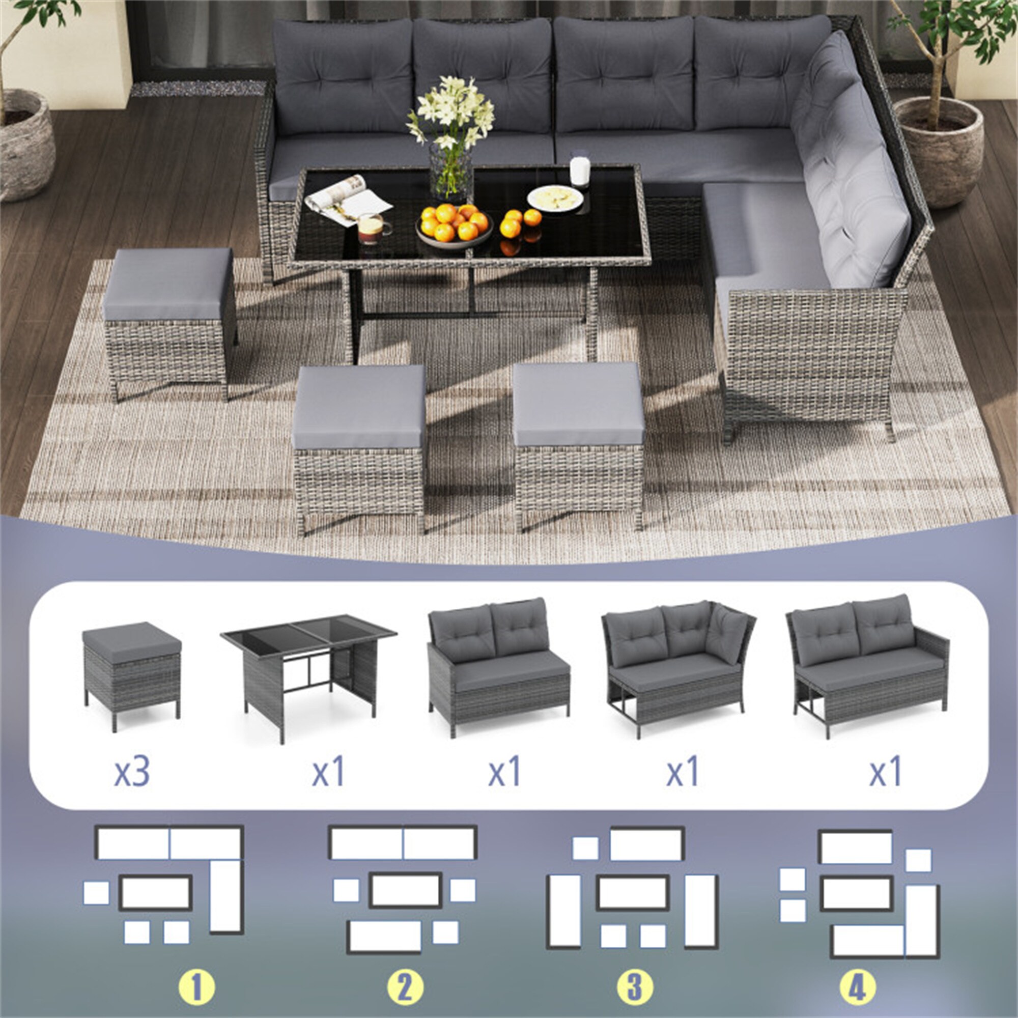 BABOOM BOM-0004AAA-OR Patio-Dining-Sets - View #11