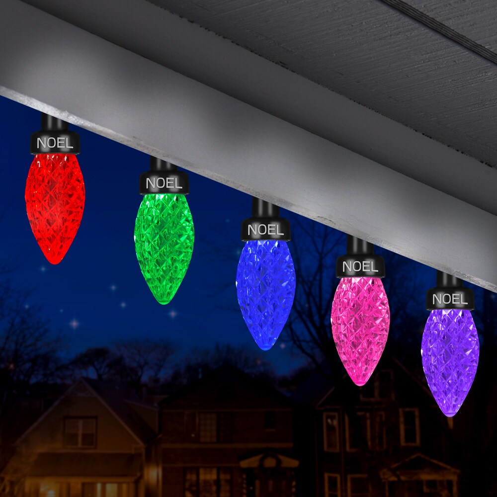 Gemmy Lightshow 24-Count 23-ft Multi-function Multicolor LED Plug-In ...