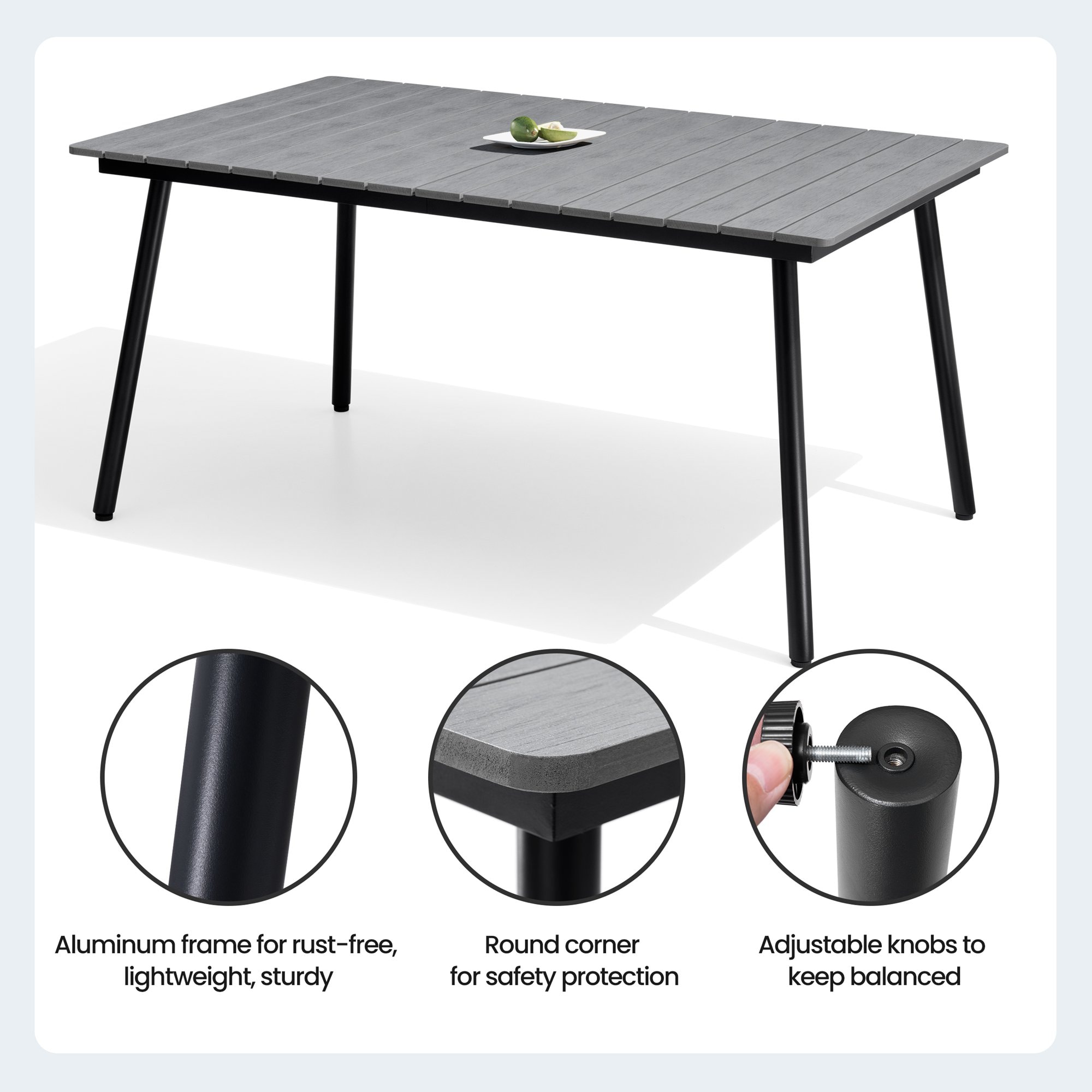 Crestlive Products CL-TB012GRY150 Patio-Tables - View #6
