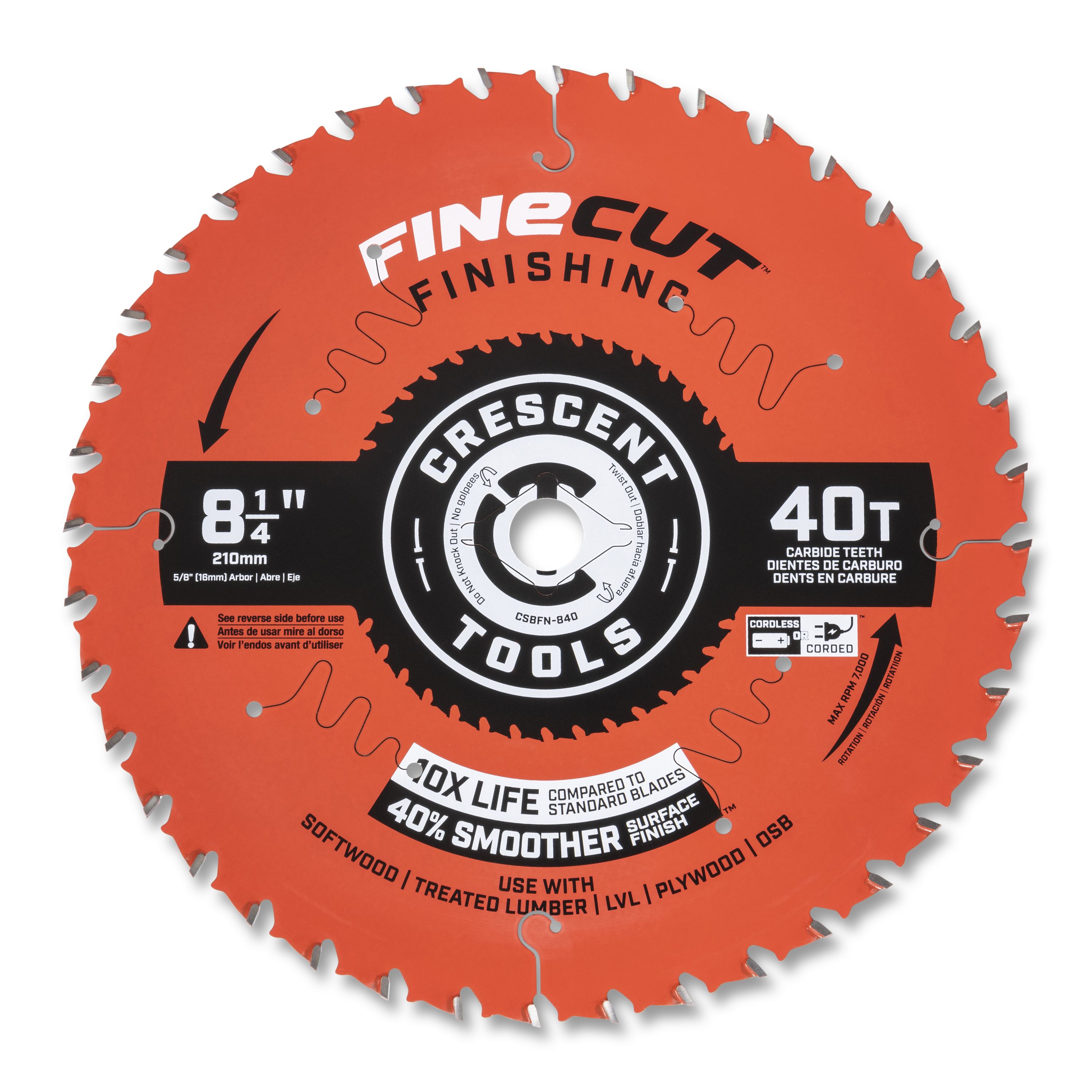 Crescent Finishing 8-1/4-in 40-Tooth Fine Finish Carbide Circular Saw Blade  in the Circular Saw Blades department at