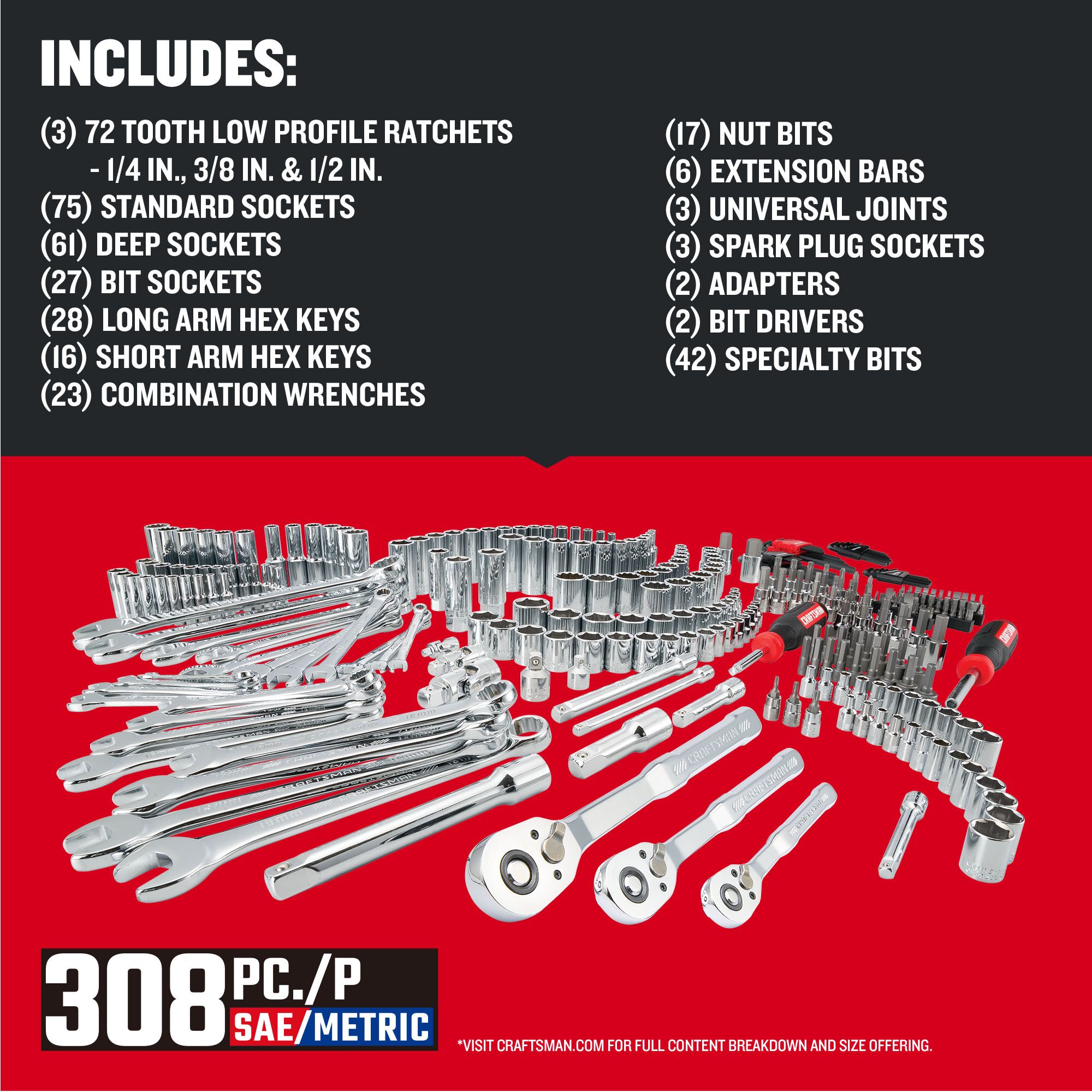 Craftsman 308 store socket set