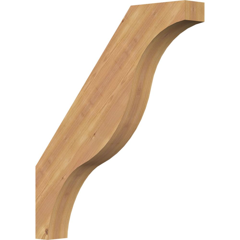 Ekena Millwork BRC04X24X28FST00SWR 3-1/2-in x 24-in x 28-in Western Red Cedar Unfinished Wood Funston Smooth Knee Brace