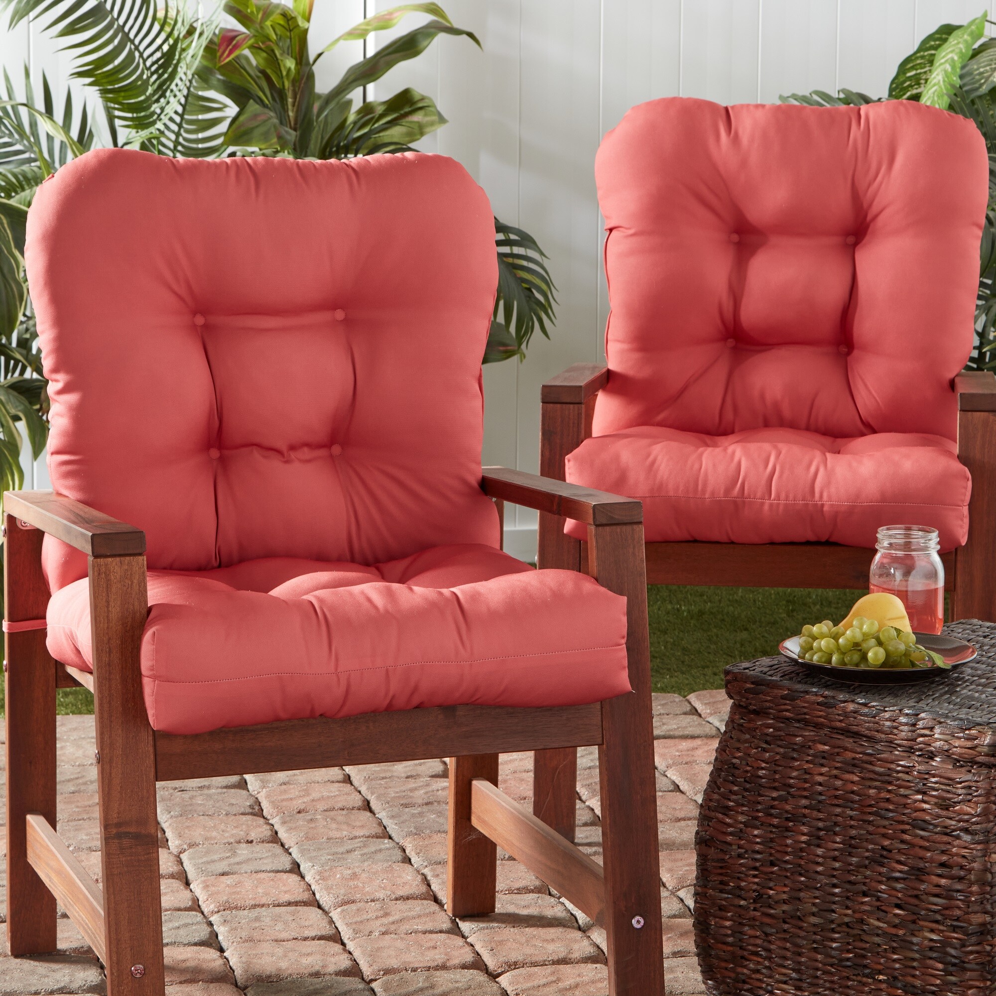 Greendale Home Fashions OC6815S2-CORAL Patio-Furniture-Cushions - View #7