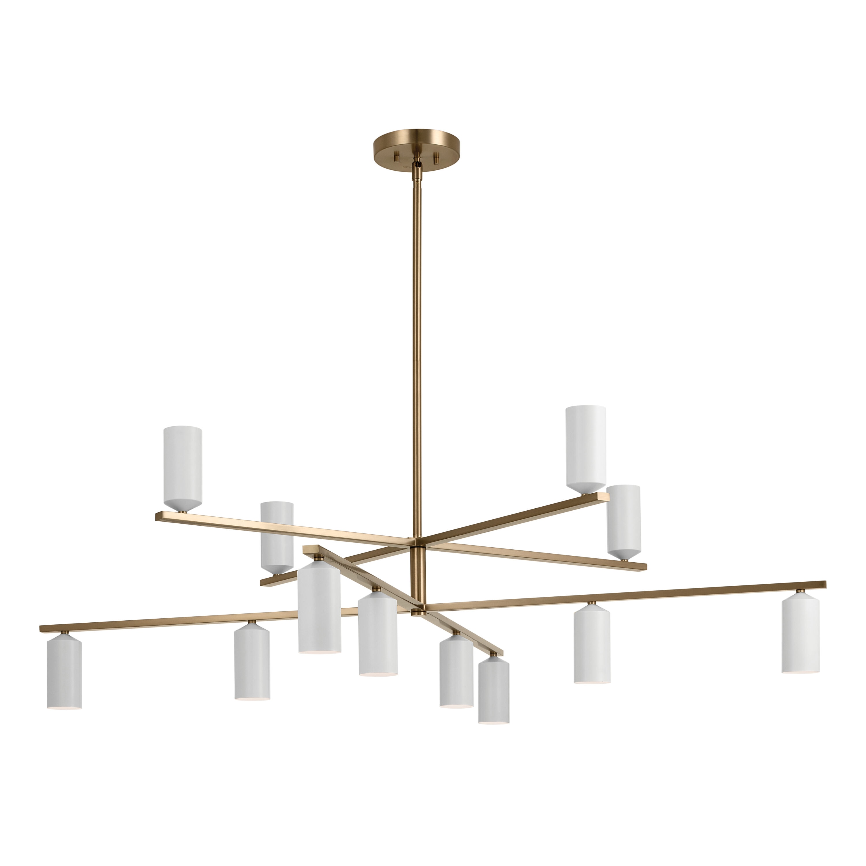 Kichler Gala 12-Light Gold Modern/Contemporary LED Dry rated Chandelier ...