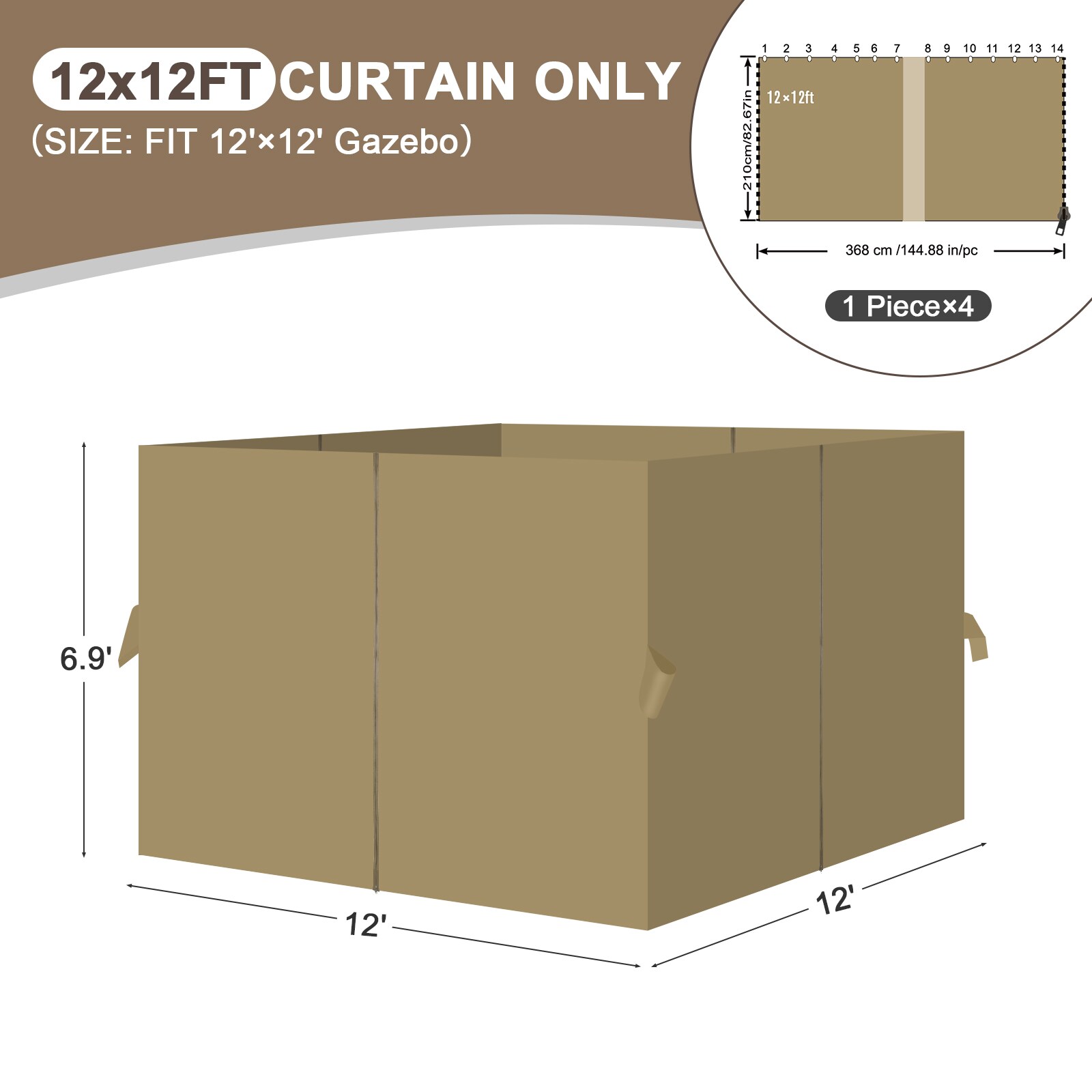 Aoodor A032-PKIKI Gazebo-Parts-Accessories - View #2