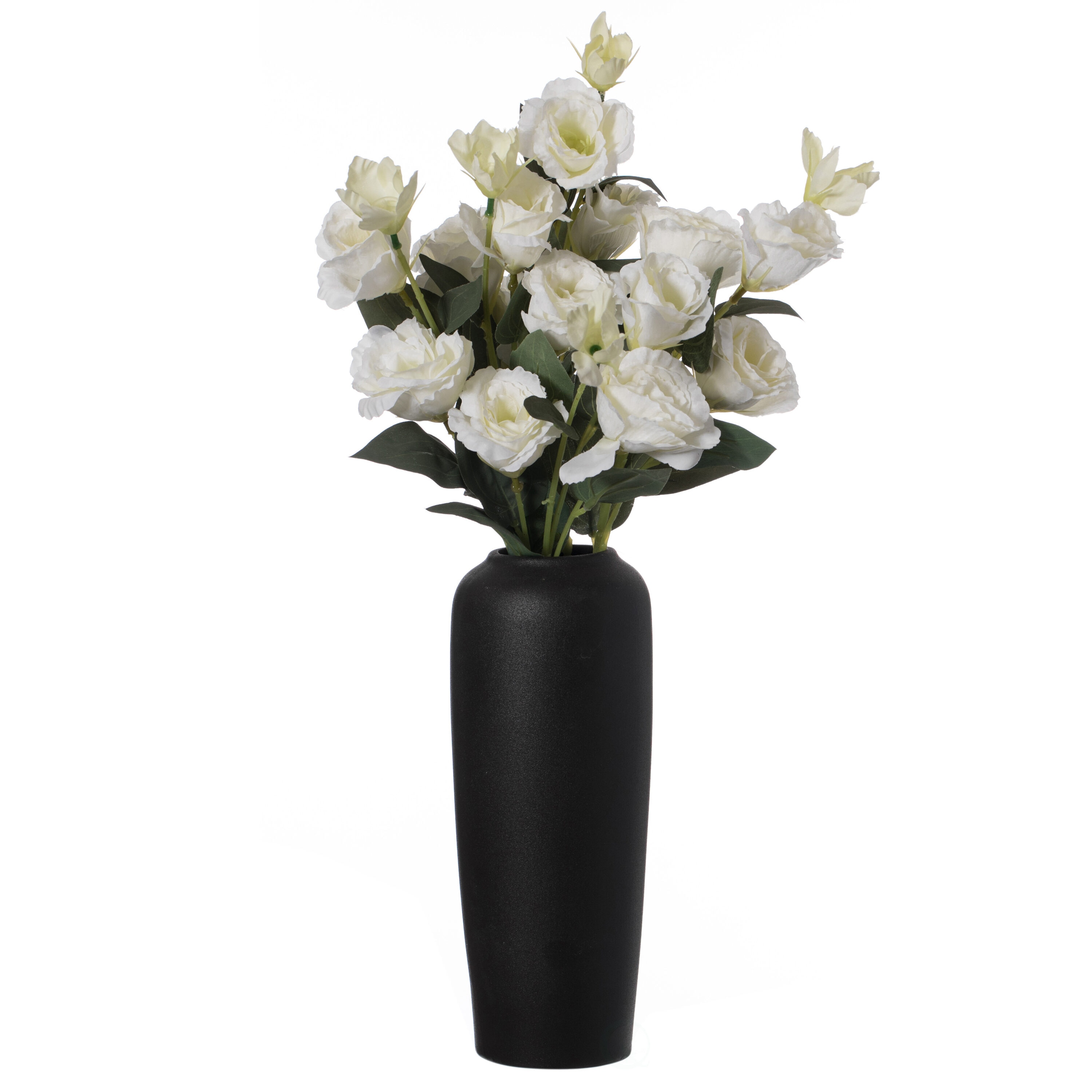 Uniquewise QI004365.L Black Ceramic Modern Vase