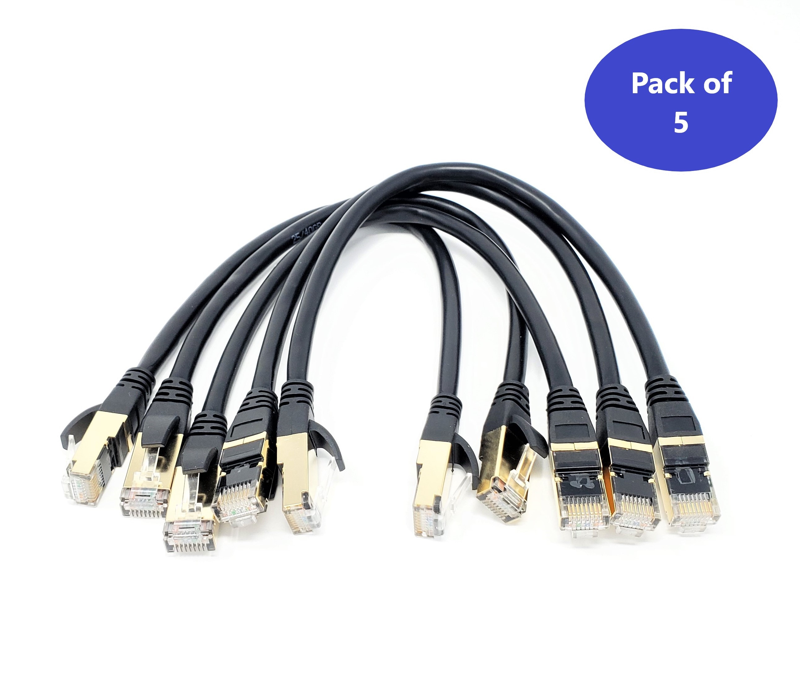 Cat.8 S/FTP Ethernet Network Cable Black 24AWG