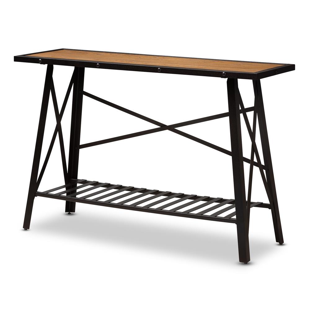 Baxton Studio Allaire Industrial Brown Console Table In The Console ...