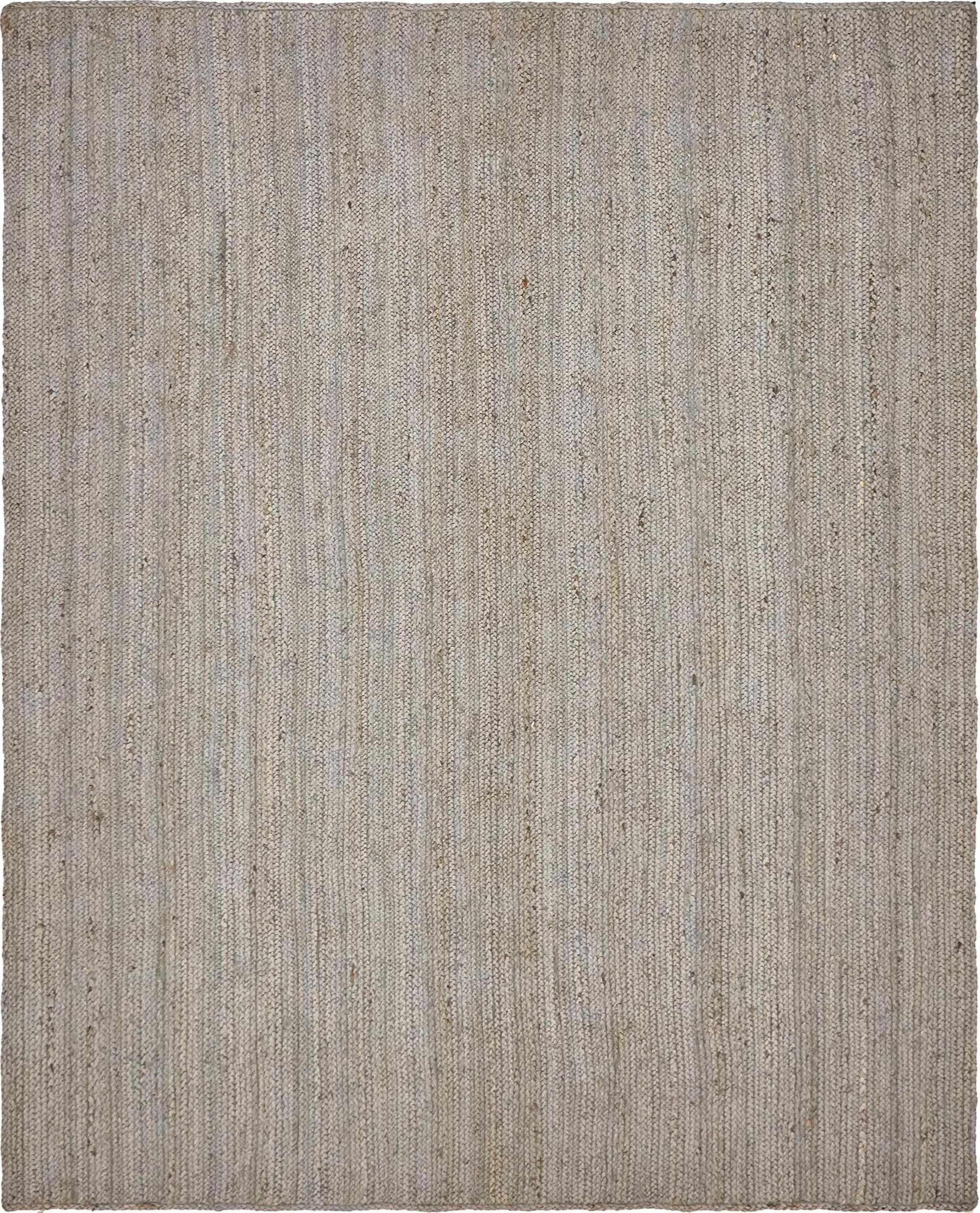 Hand-Braided Gray Jute 8' x 10' Indoor Area Rug