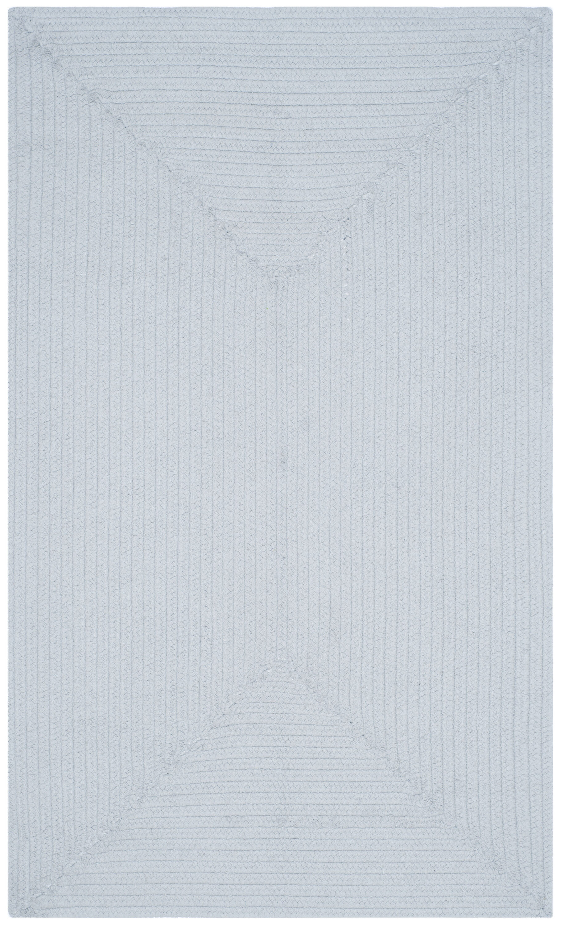 Light Blue 3' x 5' Handmade Reversible Cotton Braided Rug