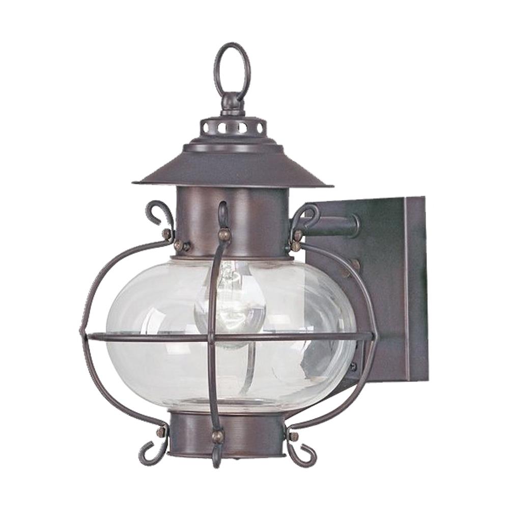Livex Lighting 2221-07 Harbor 1 -Light 11.25-in H Bronze Hardwired Outdoor Wall Light