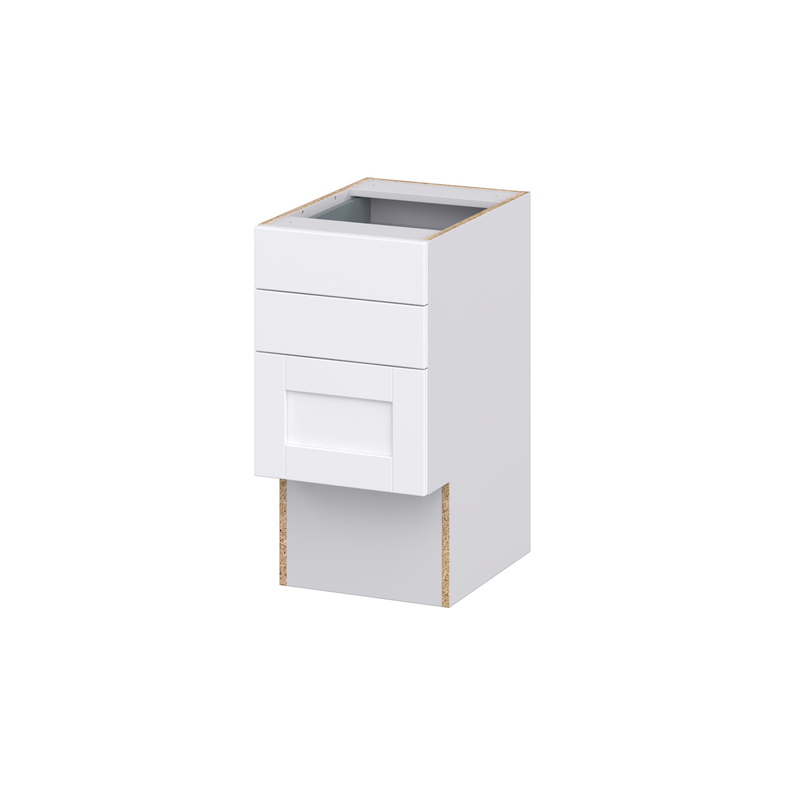Hugo&Borg DSV3D15ADA-RM Rosemont 15-in W x 30-in H x 21-in D Glacier White 3 -Drawers Drawer Base Fully assembled Cabinet (Recessed Panel Shaker)