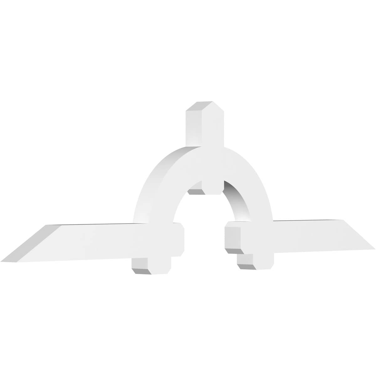 Ekena Millwork GBP096X28X0406ERI00 Ericson White PVC Gable bracket
