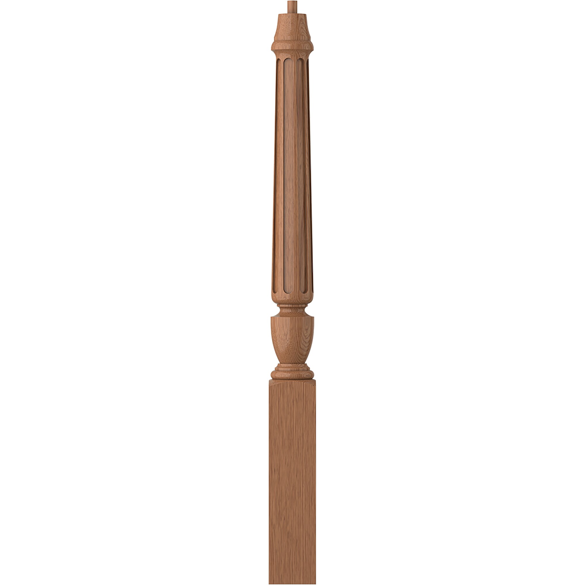 L.J. Smith Stair Systems LJF-3010-WO Regent 3.5-in x 43-in Unfinished White oak Starting Stair Newel Post