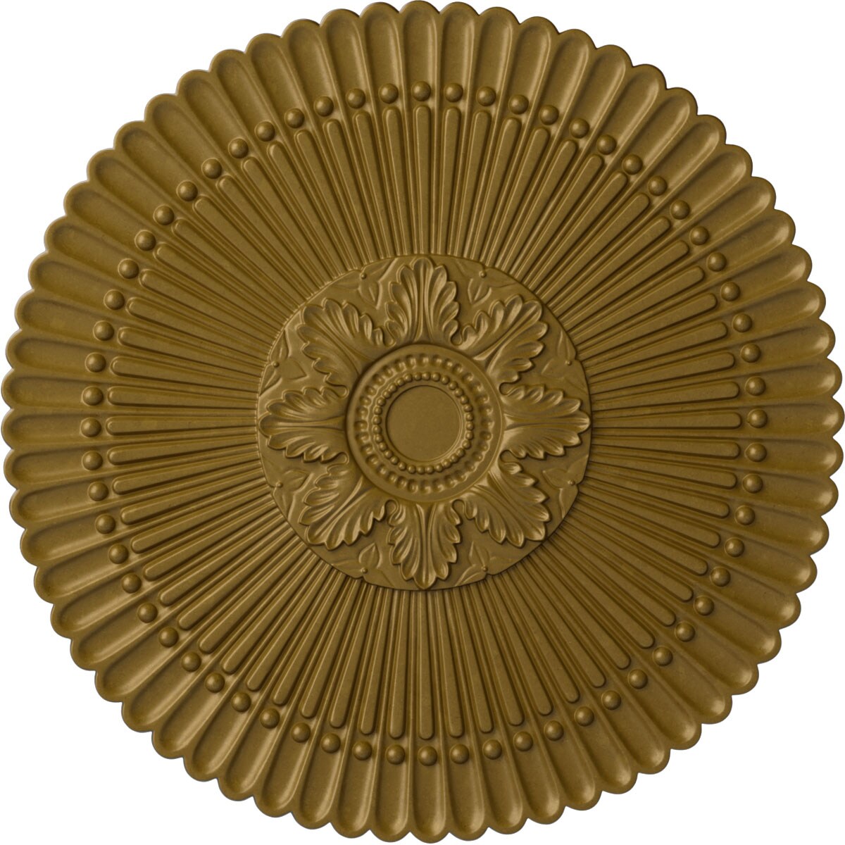 Ekena Millwork CM30NEGLS Nexus 30-in W x 30-in L Painted Gold Polyurethane Whole Ceiling Medallion