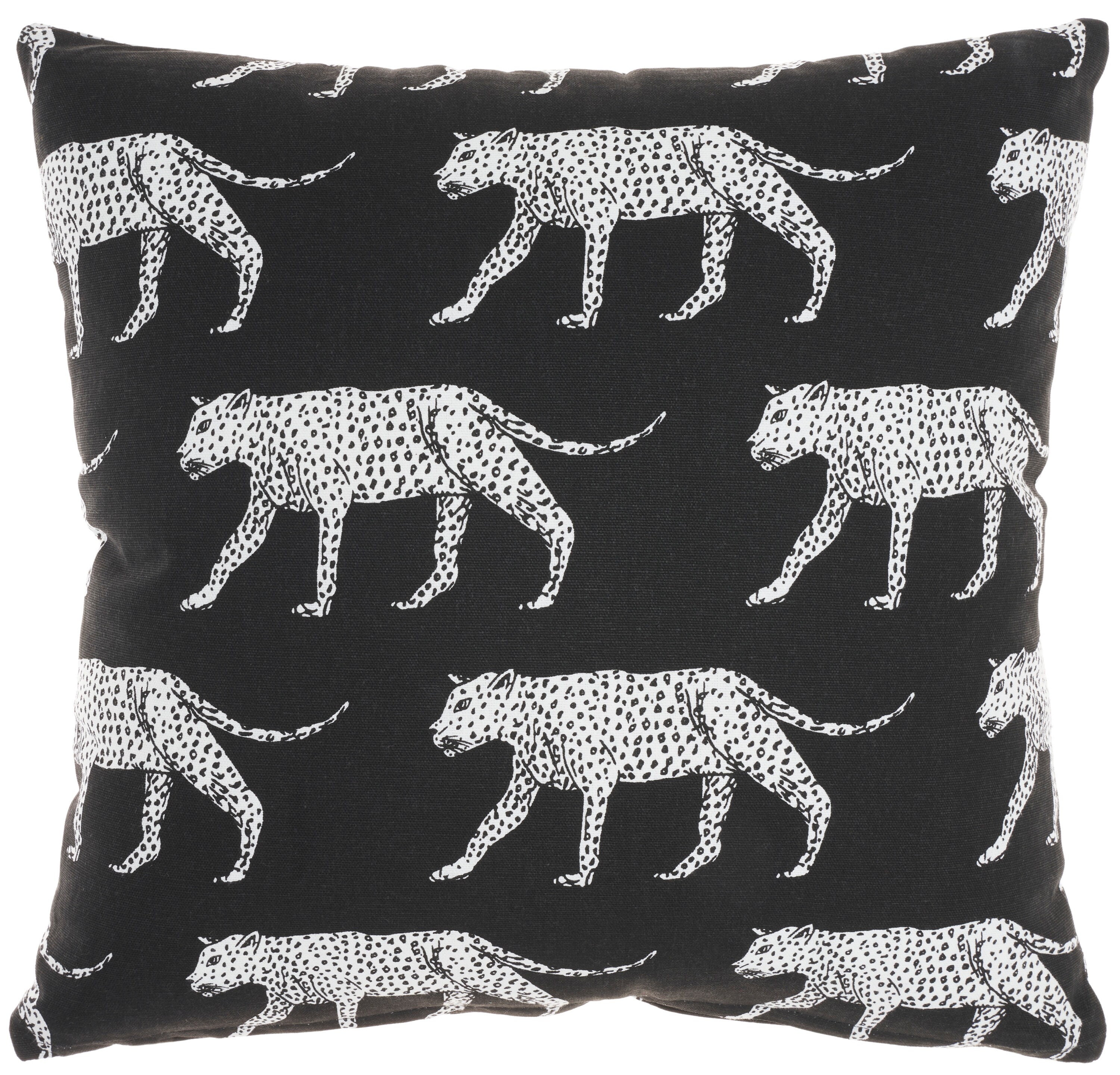 Mina Victory 798019004279 18-in x 18-in Black Square Indoor Decorative Pillow