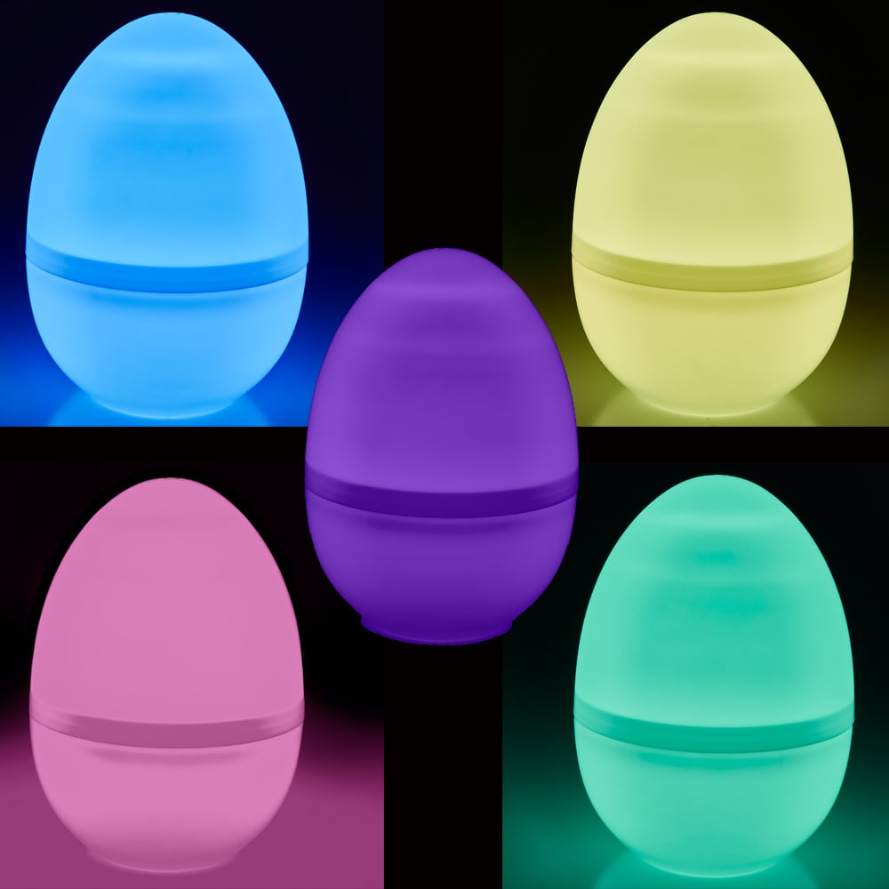 HoliScapes EASTER-EGGS-5 7-in x 11-in multiple Plastic LED light Outdoor Decorative Lantern
