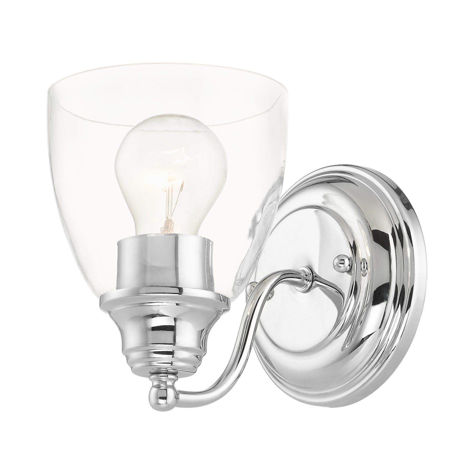 Montgomery Polished Chrome 7'' Transitional Vanity Sconce