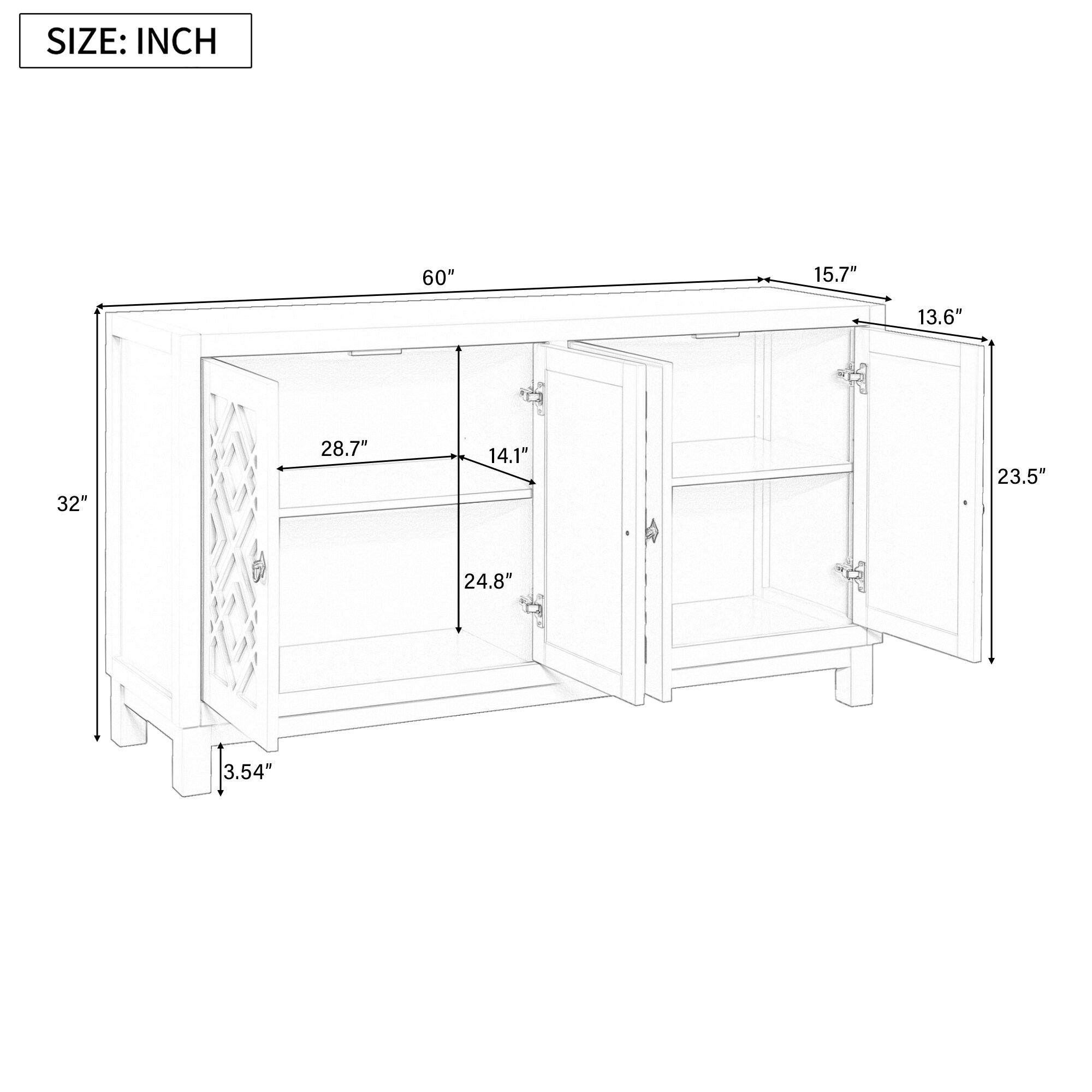 JIMSMAISON JMTRSB16W Dining-Kitchen-Storarge - View #9