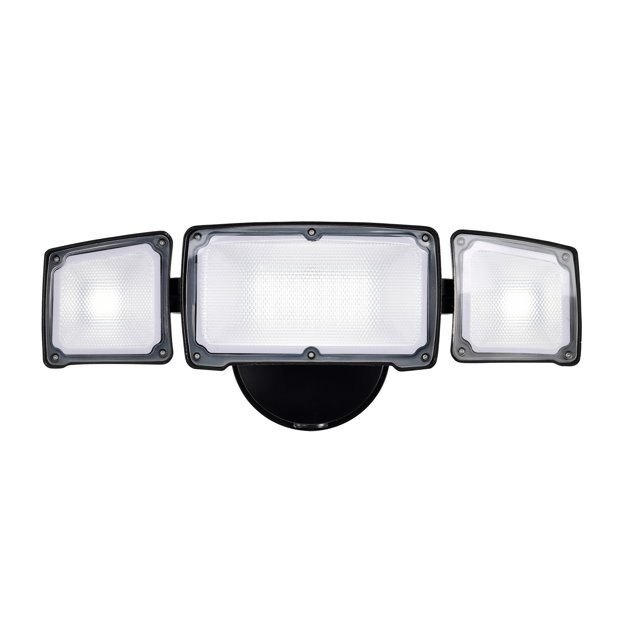 AWSENS AW5083-BK 180 -Degree 40 -Watt EQ LED Black 3 -Head Switch-Controlled Flood Light with Adjustable 3800