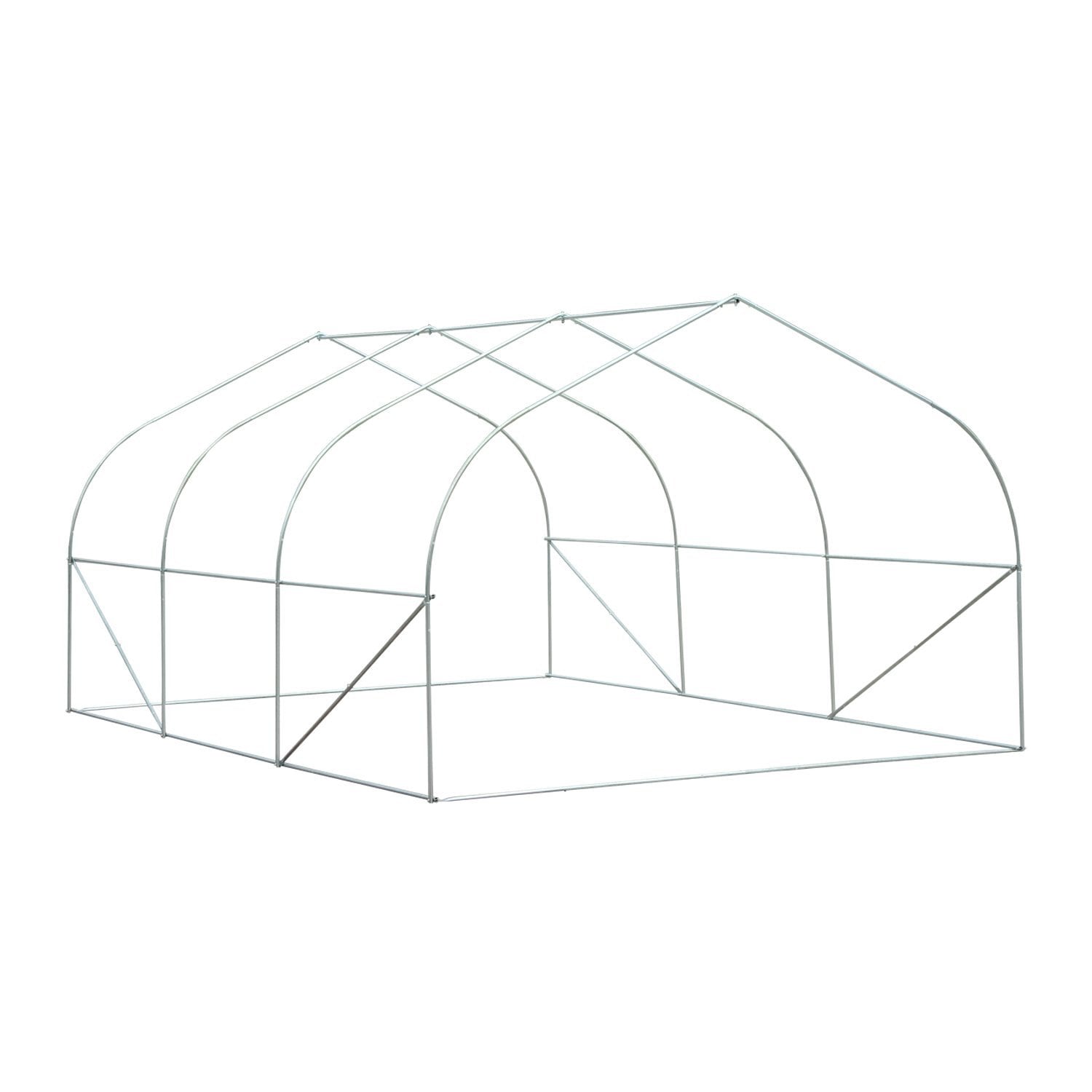 Outsunny 12-ft L x 10-ft W x 7-ft H White Greenhouse in the Greenhouses ...