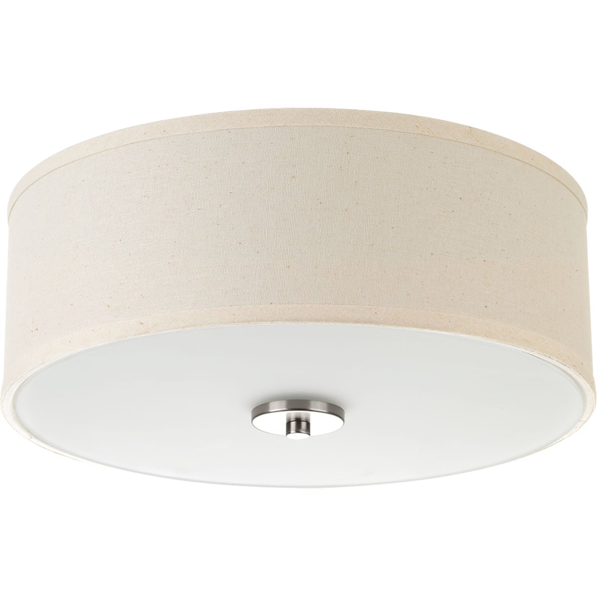 Progress Lighting P3696-0930K9 Inspire LED 1 -Light 13-in Brushed Nickel Integrated LED Flush Mount Light