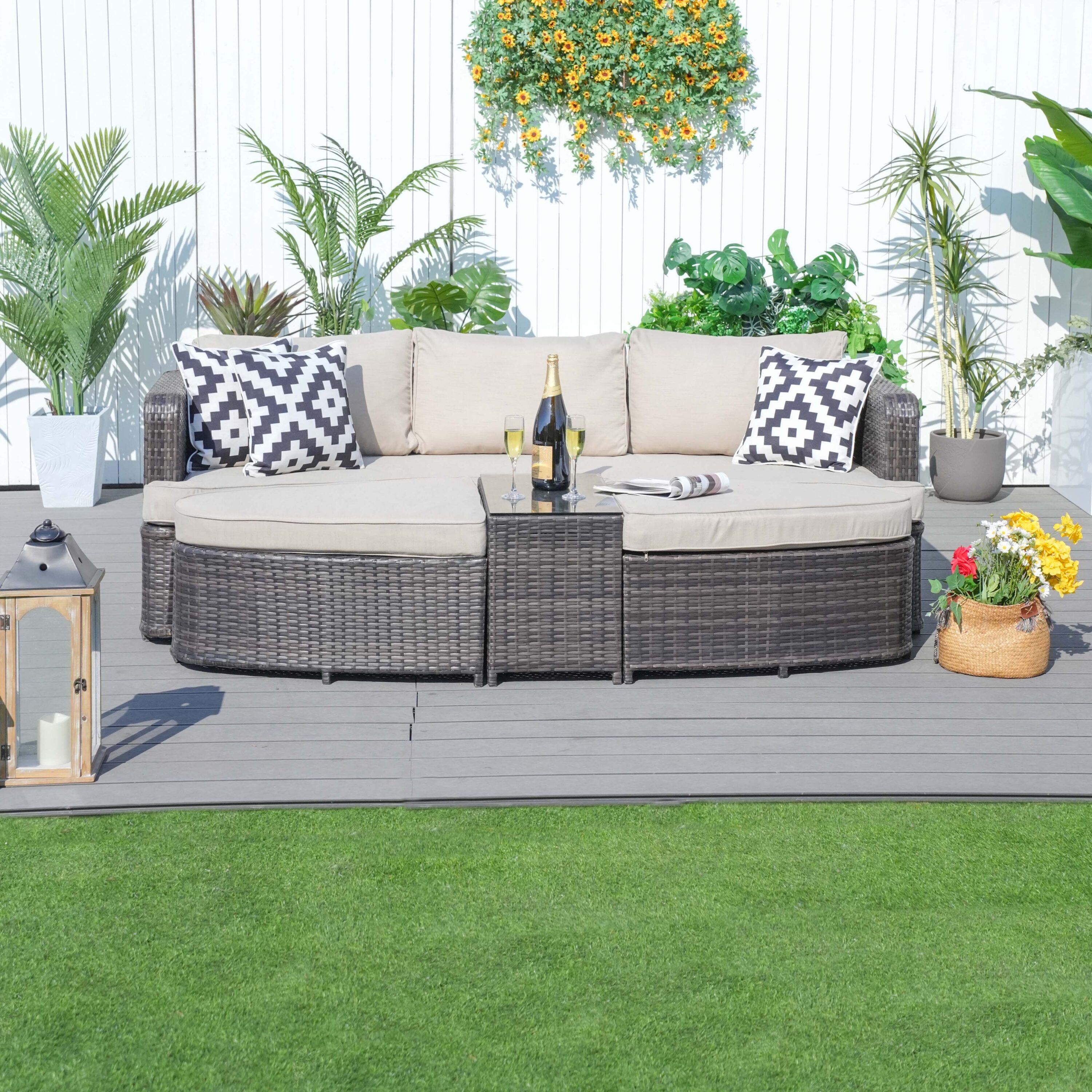 Direct Wicker DWL-N1202-BR Patio-Conversation-Sets - View #3