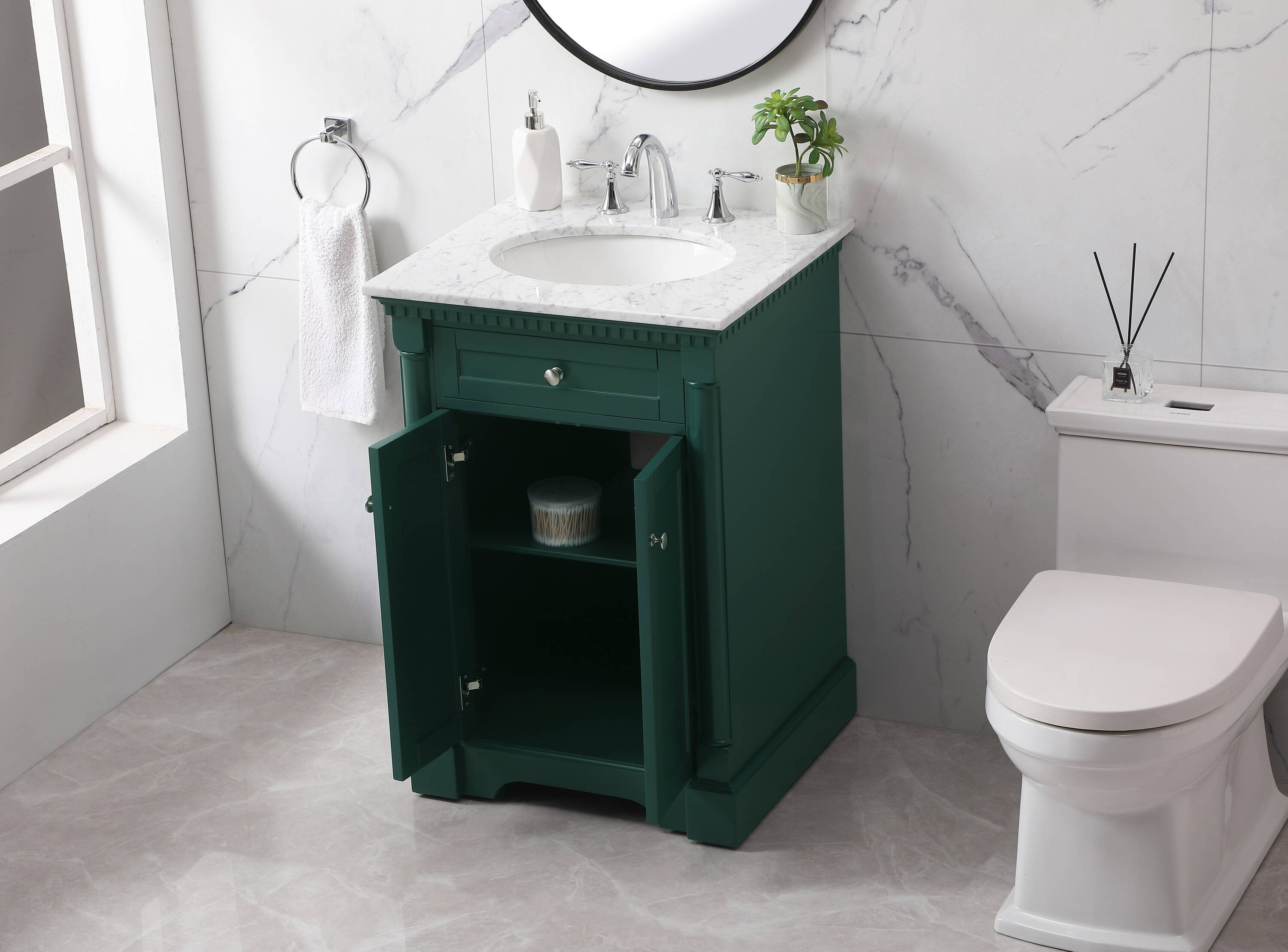 Elegant Decor Home Furnishing 24-in Green Undermount Single Sink ...