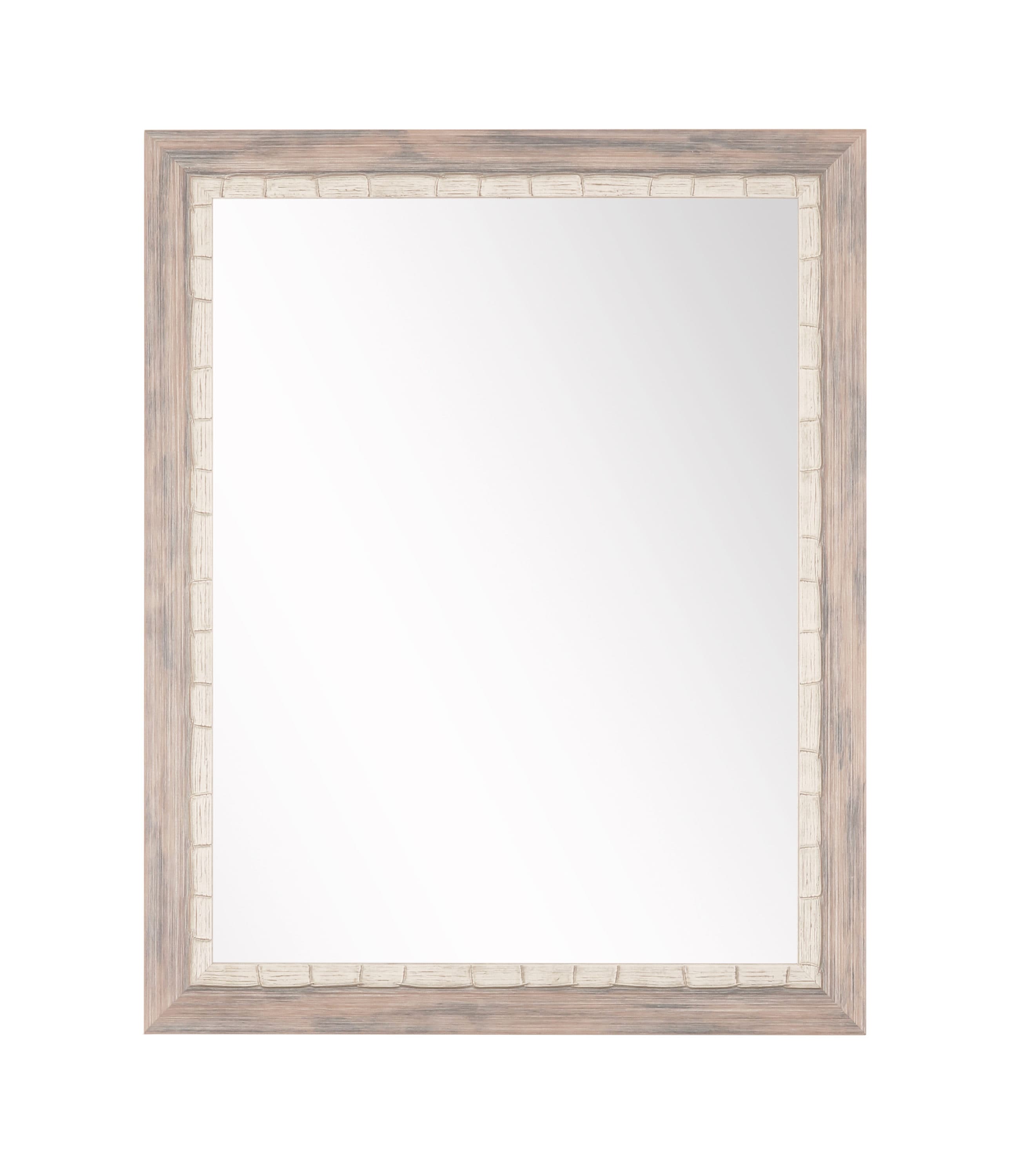 BrandtWorks BM023L3 32-Inches W x 55.0-Inches H Rectangle Brown/Gray/Cream/Weathered Framed Wall Mirror