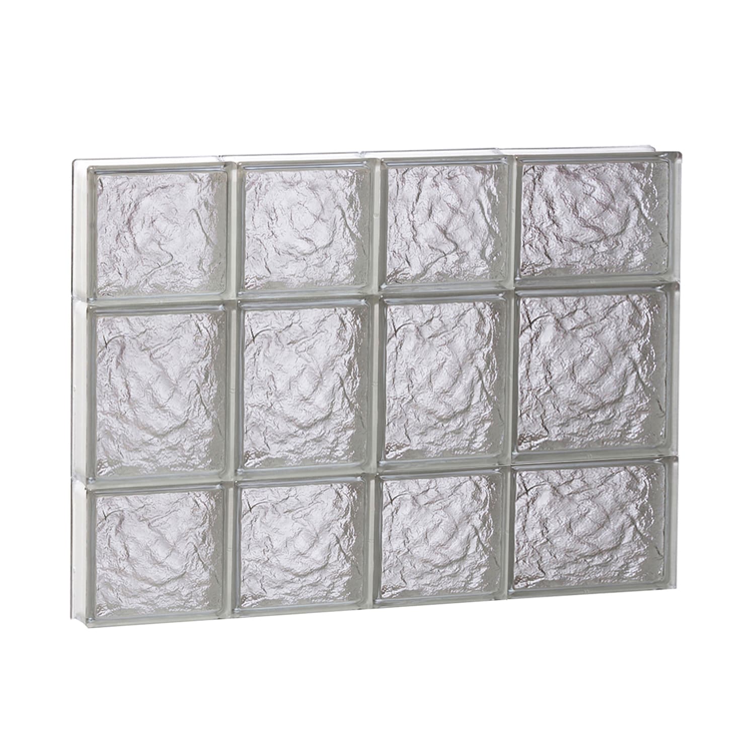 REDI2SET S2620IS Ice Glass 25-in x 19.25-in Frameless Replacement Glass Block Window