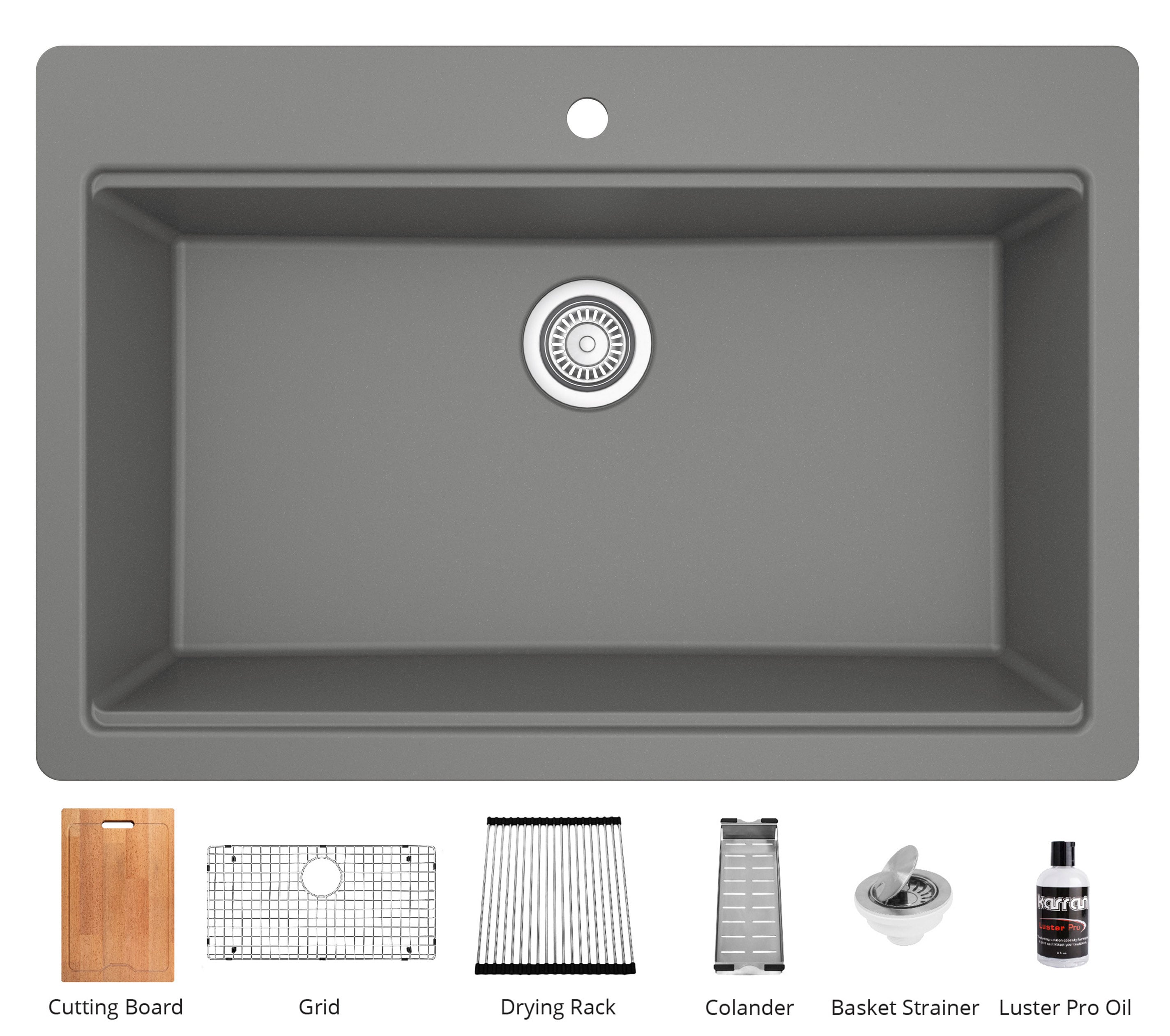 Karran QTWS-875-GR Kitchen-Sinks - View #3