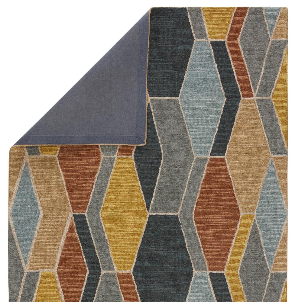 Amado 9' x 12' Gray Geometric Wool Area Rug