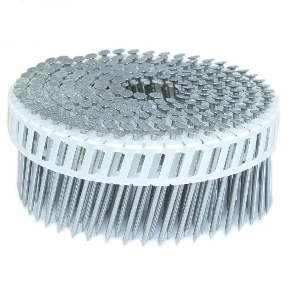FASCO MP692SSE3.2M 2-in 13 -Gauge Stainless steel Smooth Shank Plastic Collated Siding Nails Box