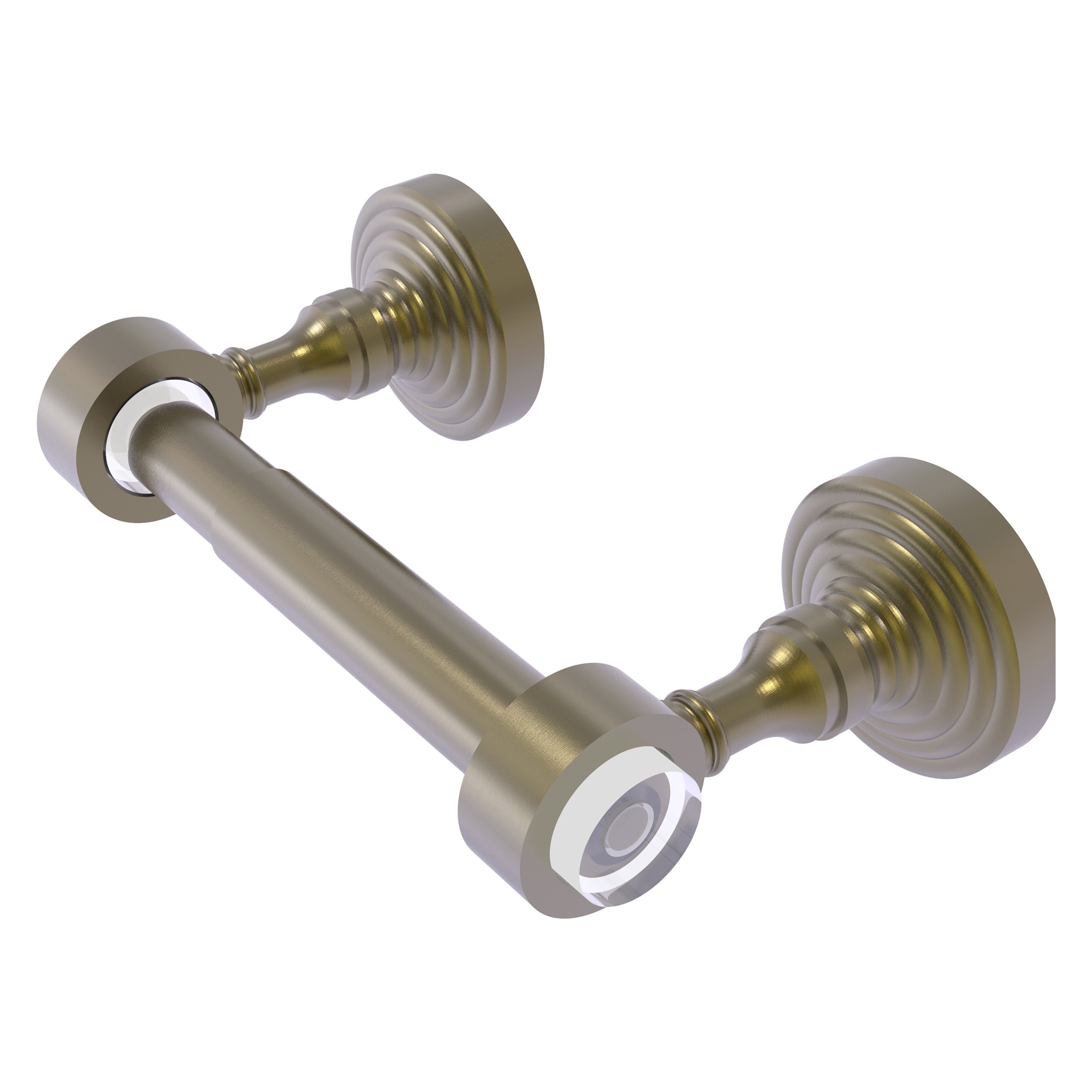 Allied Brass PG-24-ABR Pacific Grove Antique Brass Wall mount Double post Toilet Paper Holder 1 -Rolls