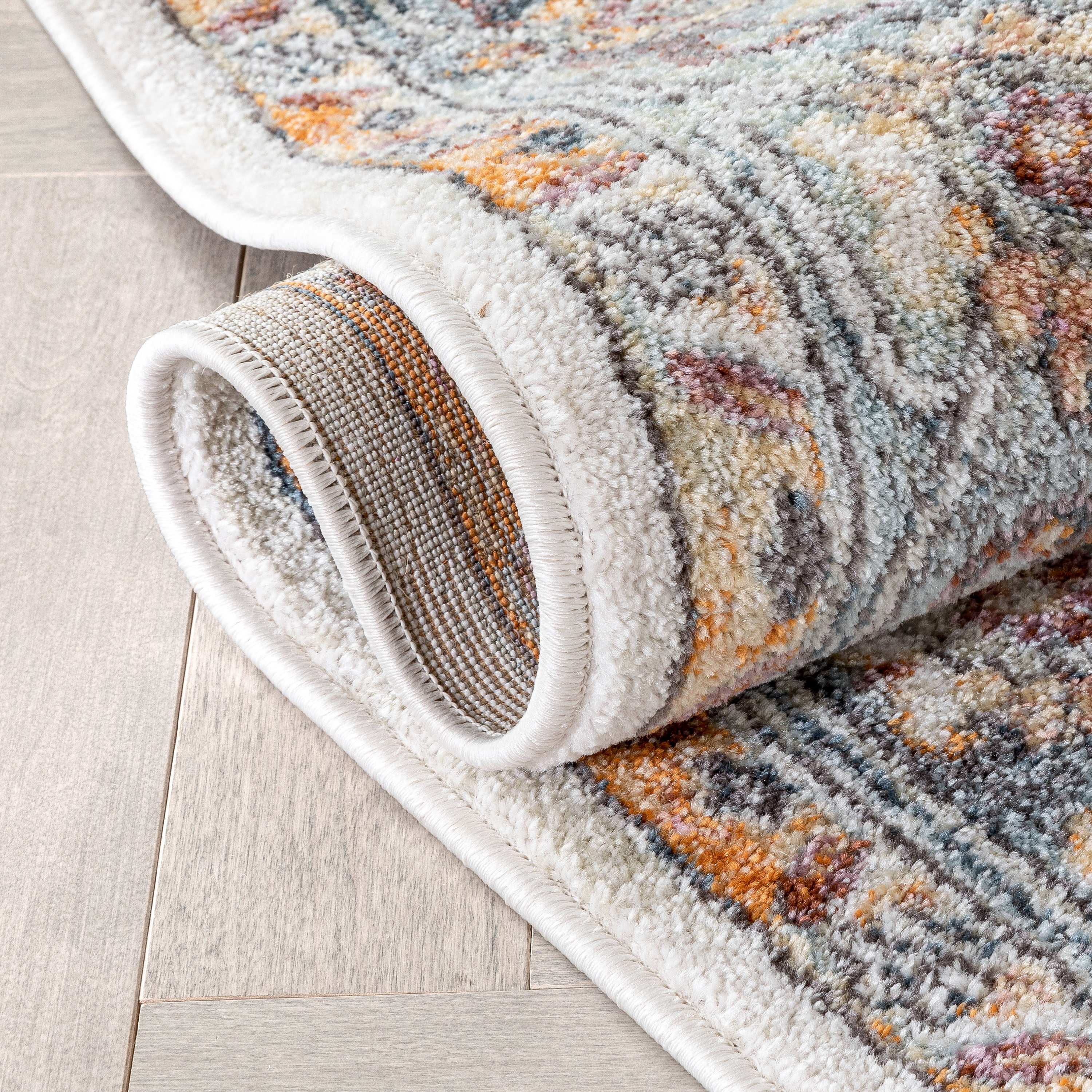 Vintage Bohemian Multicolor Synthetic 5' x 7' Area Rug