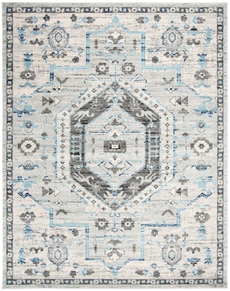 Safavieh MAD928F-9 Madison Karma 9 x 12 (ft) Loomed Polypropylene Gray/Dark Gray Rectangular Indoor Distressed/Overdyed Global Area rug