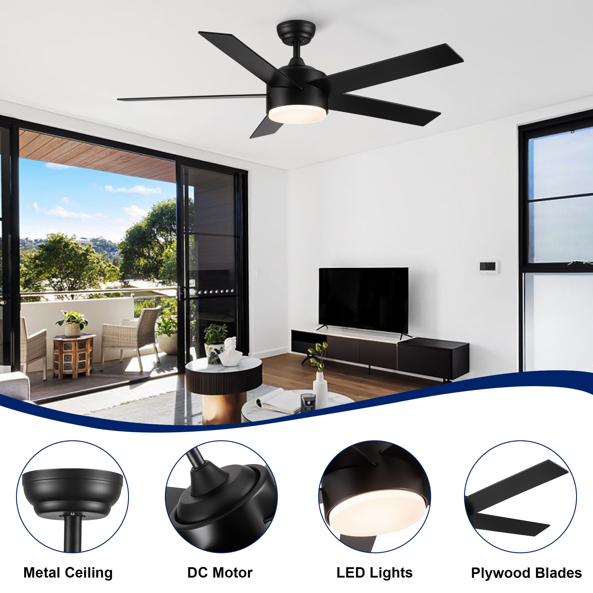 YUHAO LSAC1084BK525 Ceiling-Fans - View #4