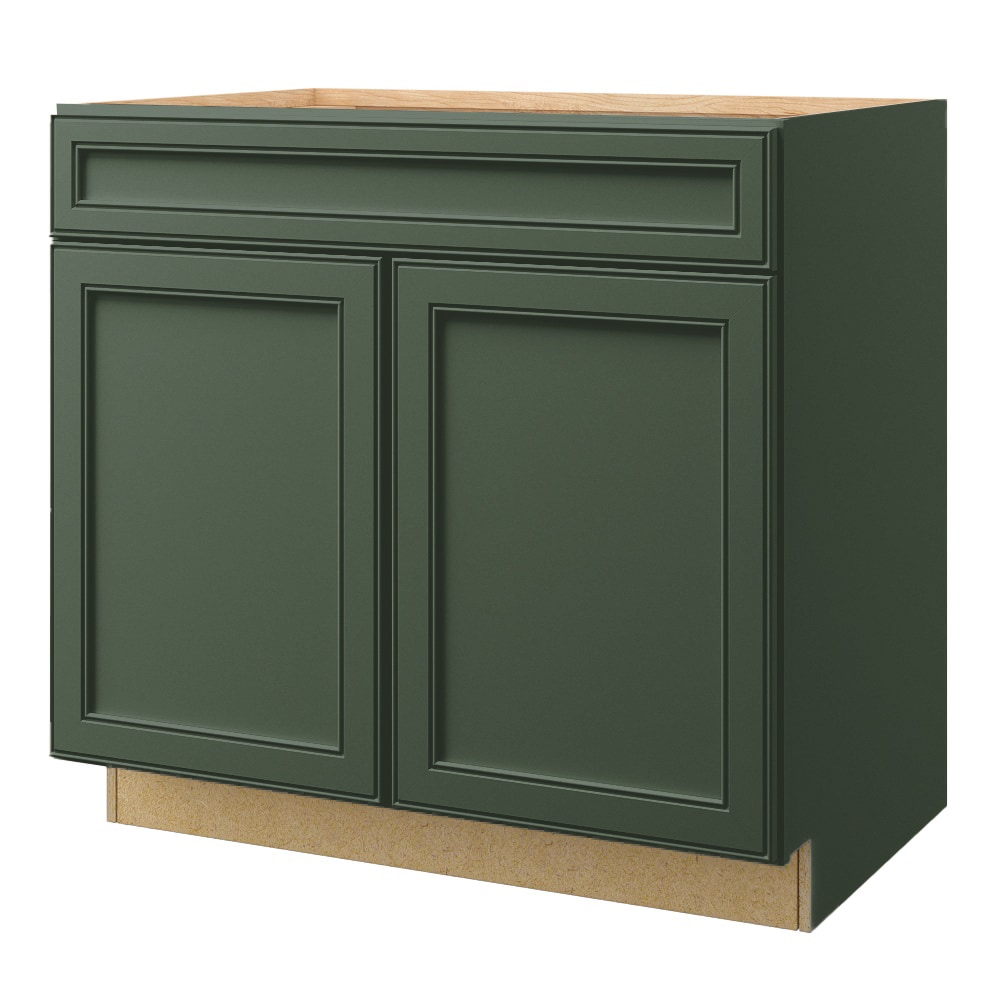 allen + roth 20807HR Heathrow 36-in W x 34.5-in H x 24-in D Sage Base Fully assembled Cabinet ( Recessed panel Square )