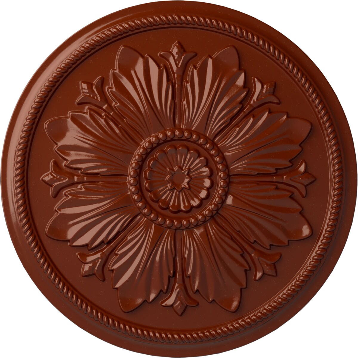Ekena Millwork CM23KAFIF Kaya 23.625-in W x 23.625-in L Painted Firebrick Polyurethane Whole Ceiling Medallion