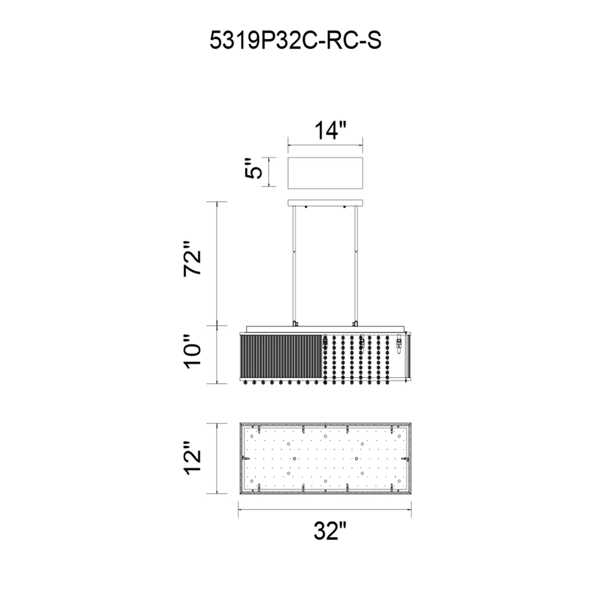 CWI Lighting 5319P32C-RCSTRAIGHT b090015 - View #8