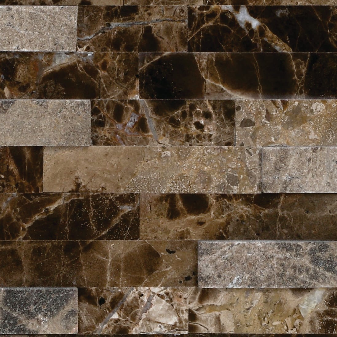 SpeedTiles SAM-IS313-2 Sample - Bengal Brown 4-in x 4-in Multi-finish Marble look Wall Tile