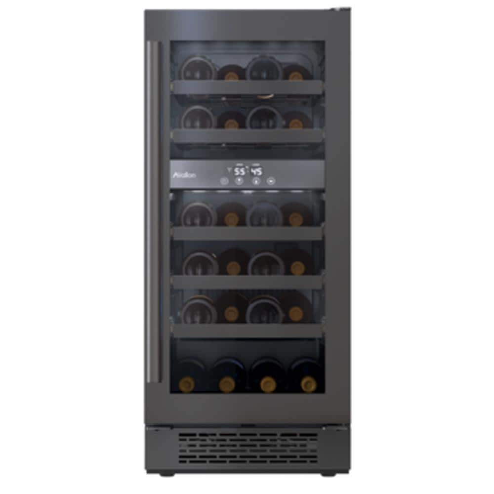 Avallon 23 Bottle Capacity Black Stainless Steel Dual Zone Cooling Built In Wine Chiller In The Wine Coolers Department At Lowes Com